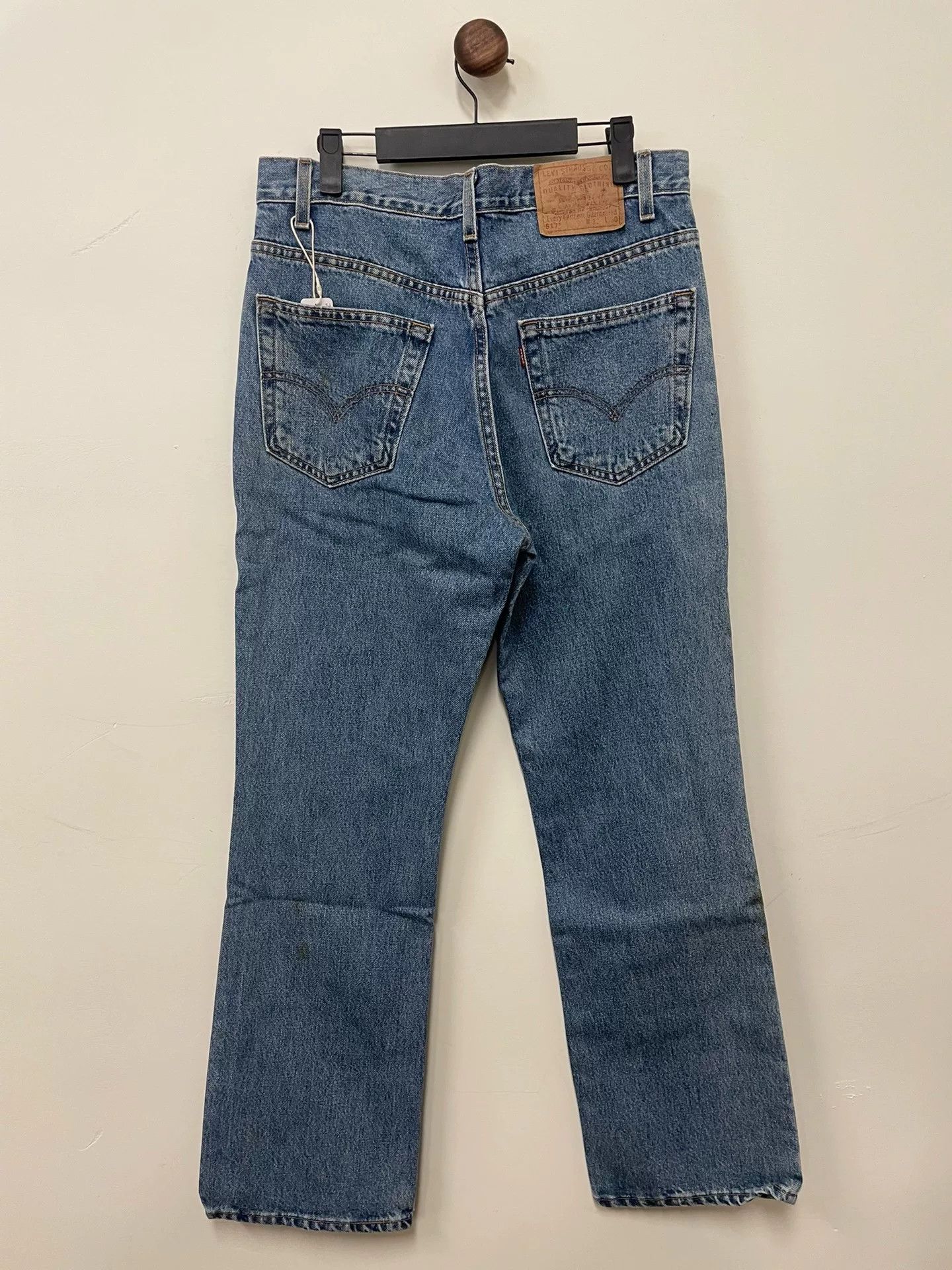 Vintage Vintage Levi's 517 Washed Blue Flared Jeans Size US 33 - 2 Thumbnail