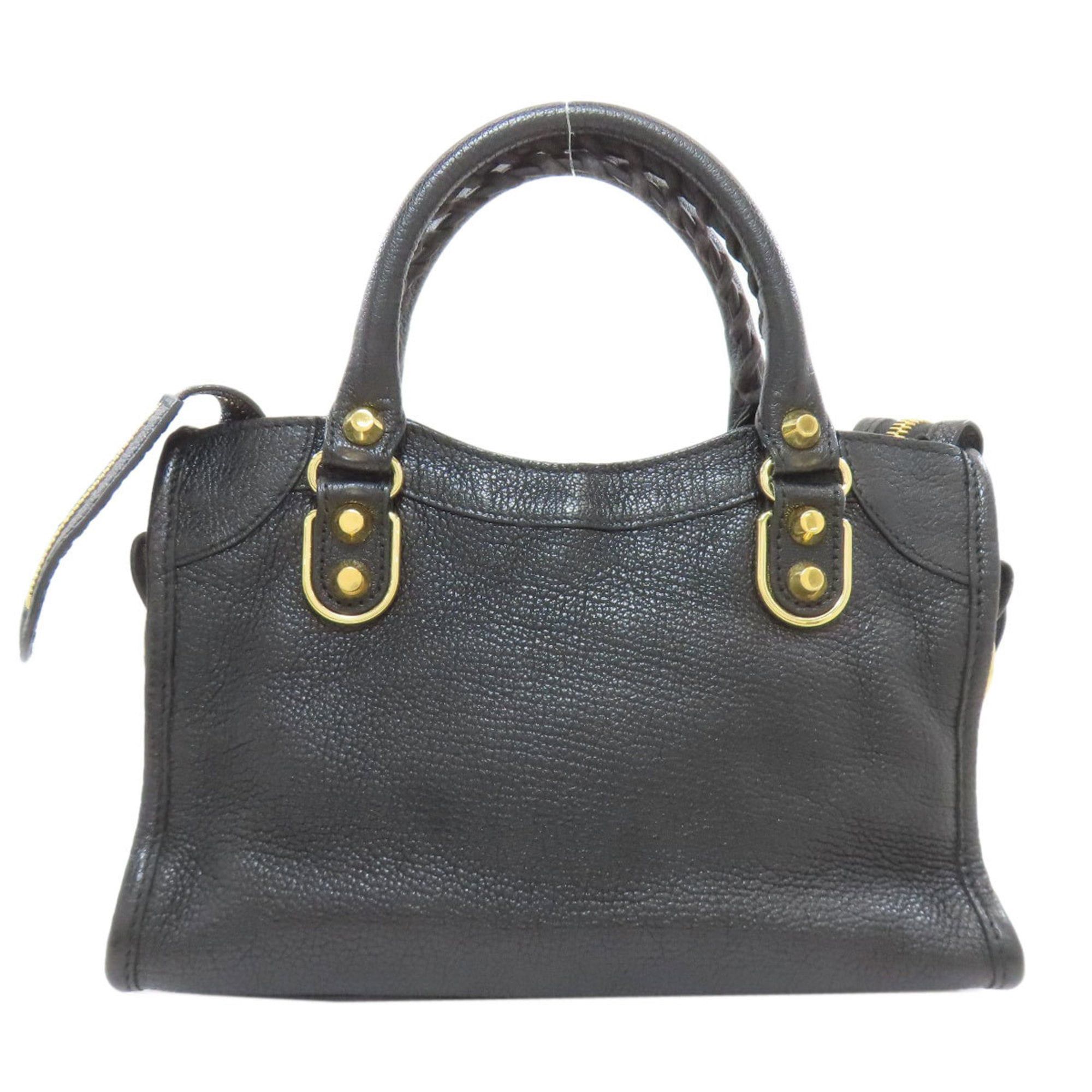 Balenciaga Balenciaga 390160 Classic Metallic Edge Mini City 2-Way Handbag in Calfskin Leather for Women Size ONE SIZE - 2 Thumbnail