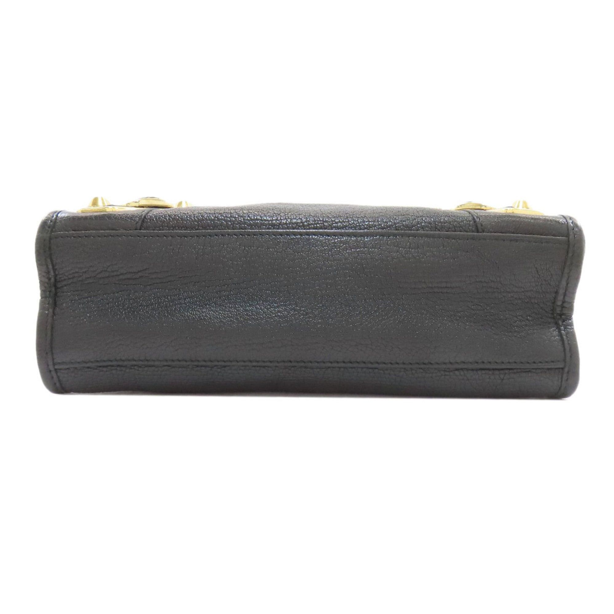 Balenciaga Balenciaga 390160 Classic Metallic Edge Mini City 2-Way Handbag in Calfskin Leather for Women Size ONE SIZE - 4 Thumbnail