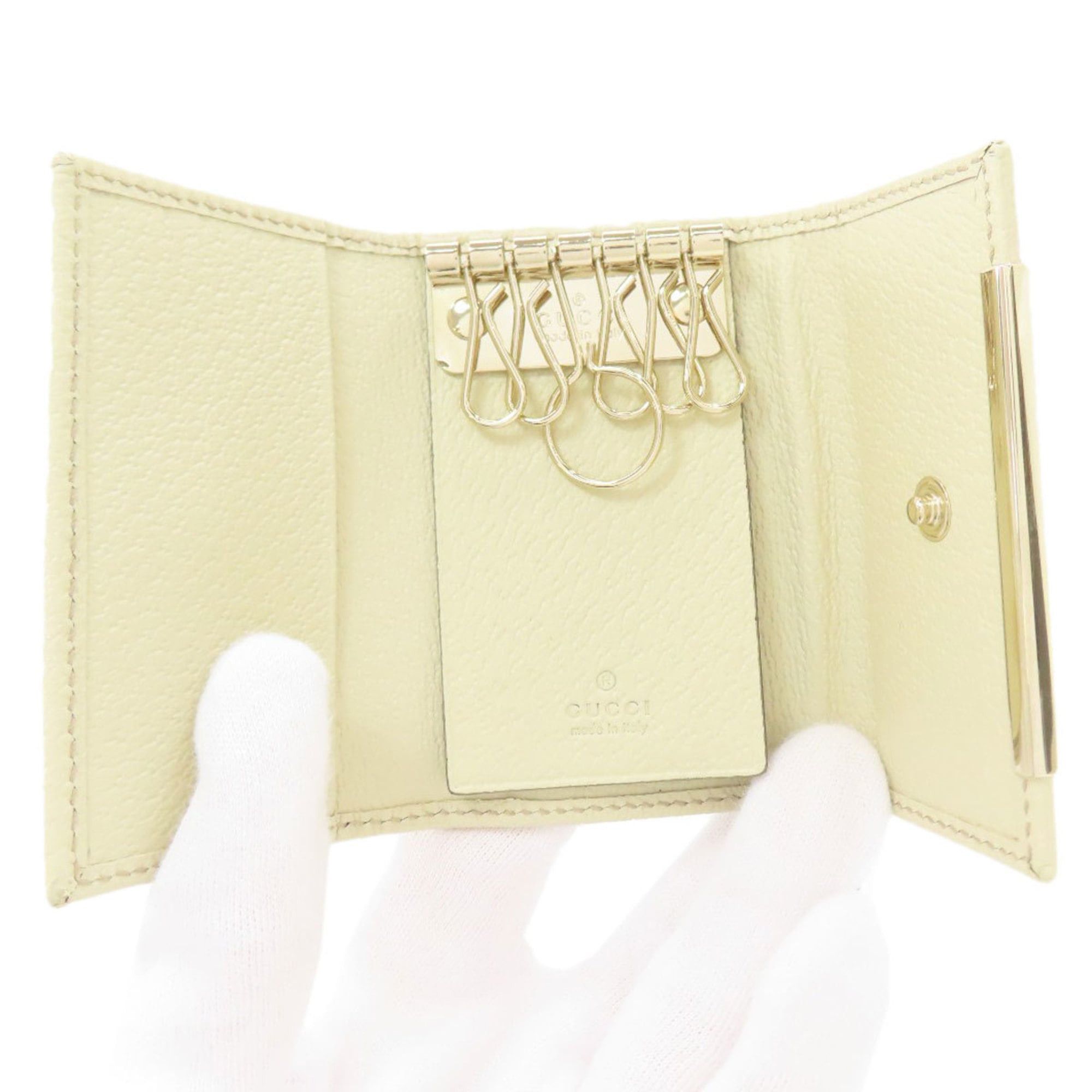 Gucci Gucci 127048 GG Canvas Key Case Canvas/Leather Women's GUCCI Size ONE SIZE - 4 Thumbnail
