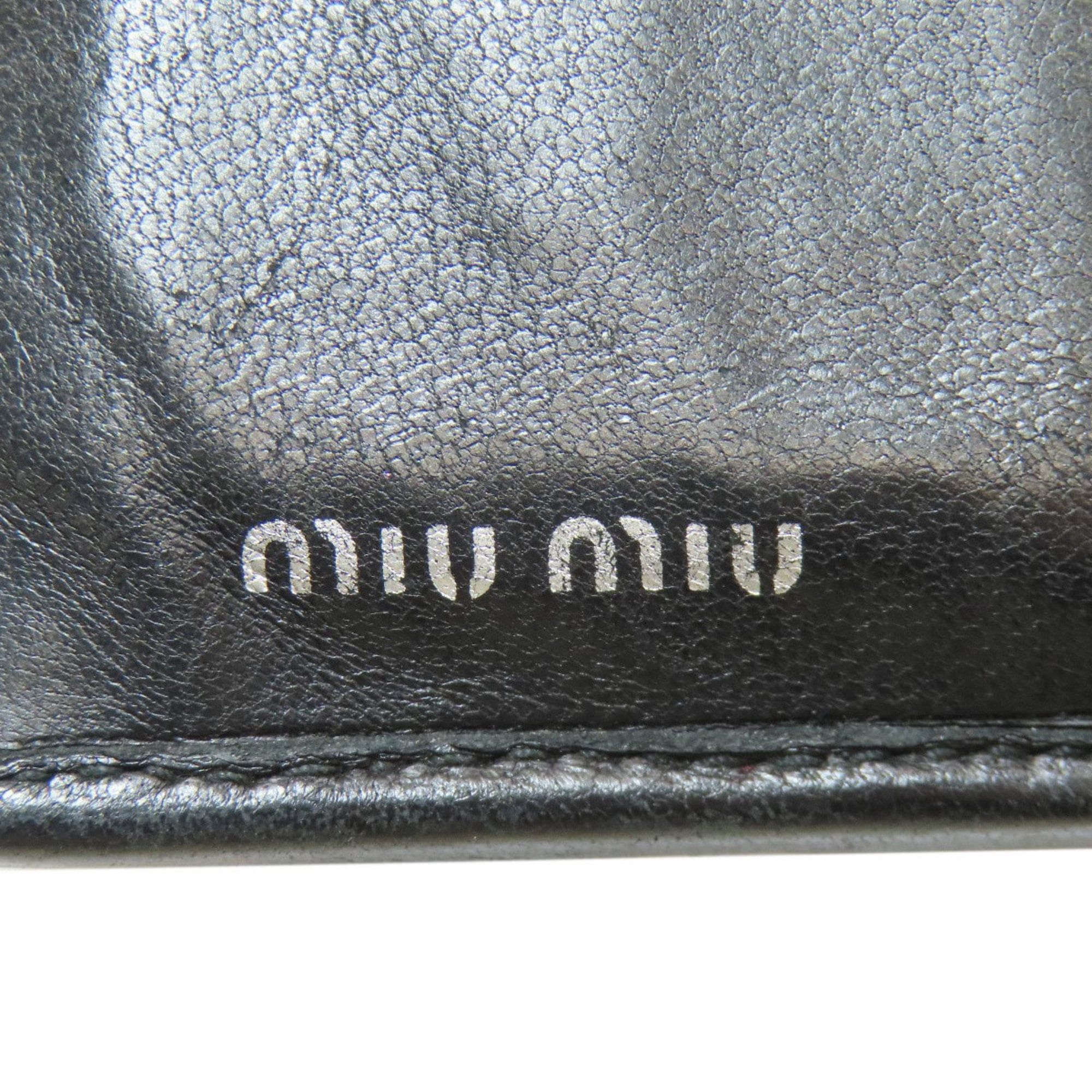 Miu Miu Miu Miu Miu Braided Leather Bifold Wallet for Women Size ONE SIZE - 7 Thumbnail