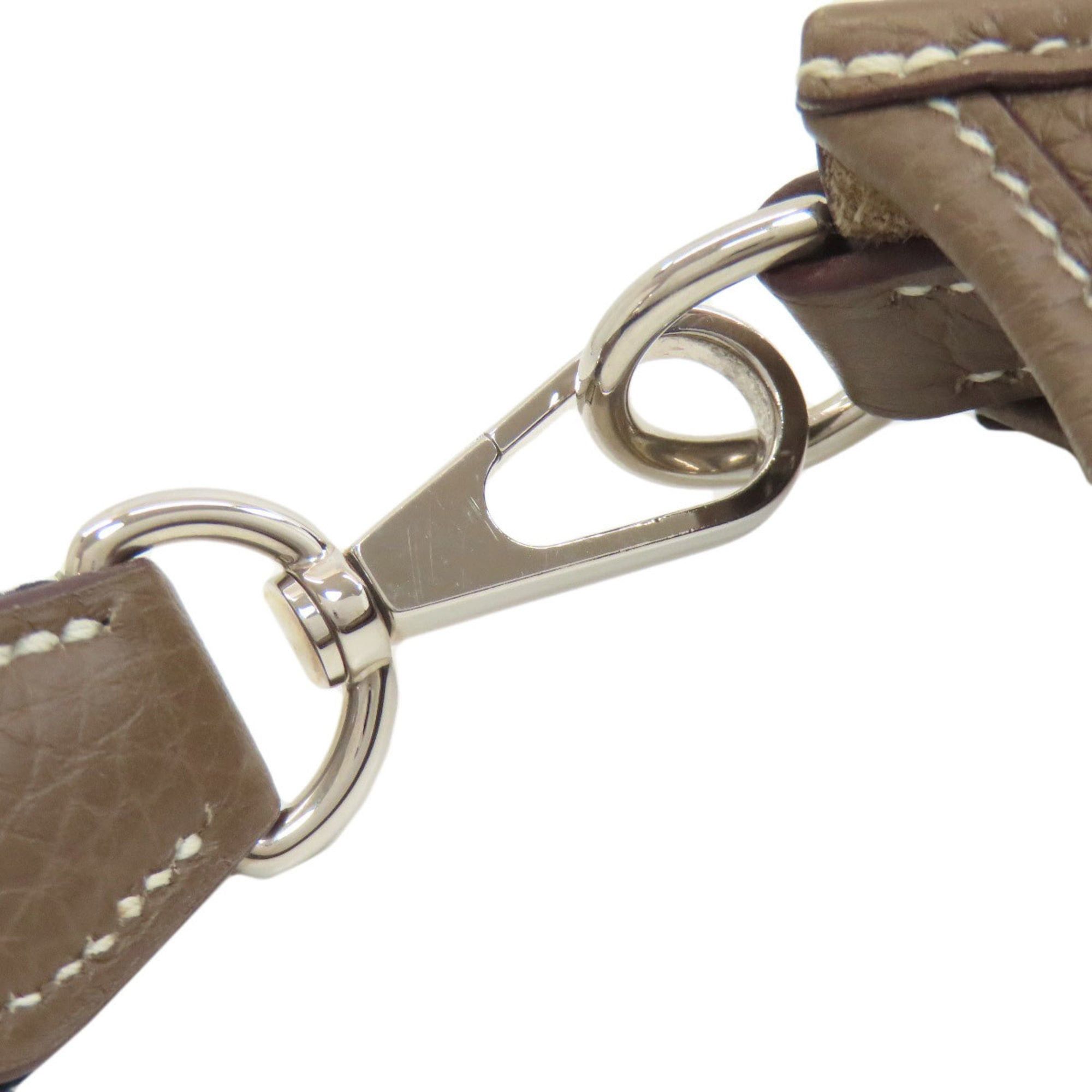 Hermes Hermès Evelyn TPM Etoupe Shoulder Bag with Silver Hardware, Taurillon, Women's, HERMES Size ONE SIZE - 12 Thumbnail
