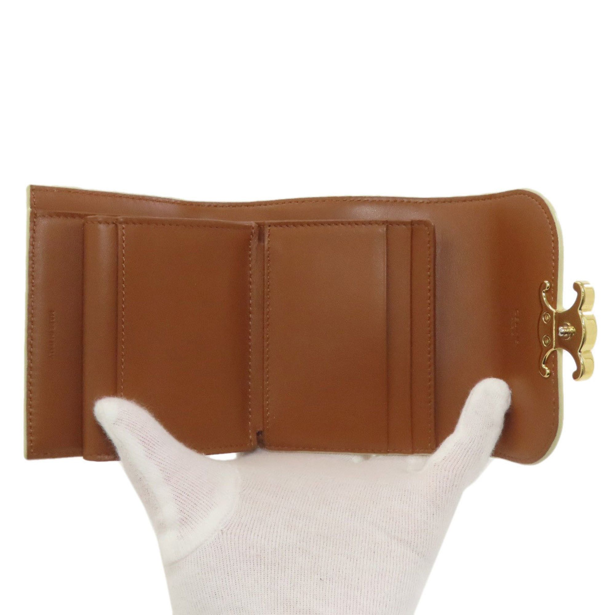 Celine Celine Macadam Tri-fold Wallet, Bi-fold Leather, Women's, CELINE Size ONE SIZE - 5 Thumbnail