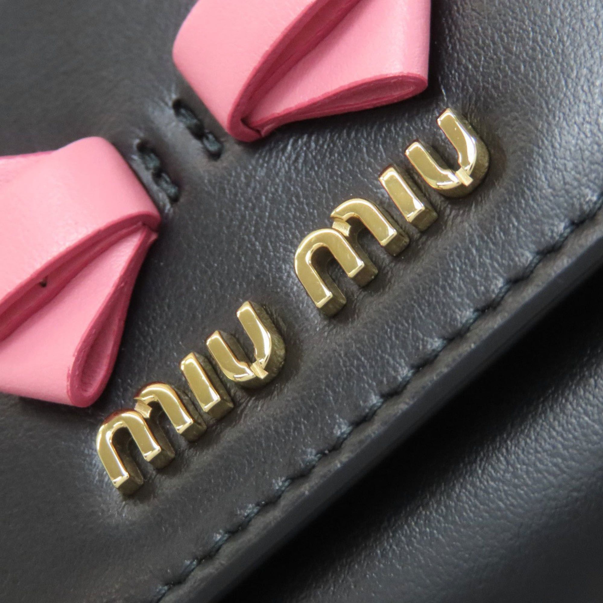 Miu Miu Miu Miu Miu Ribbon Motif Long Wallet Leather Women's MIUMIU Size ONE SIZE - 16 Thumbnail