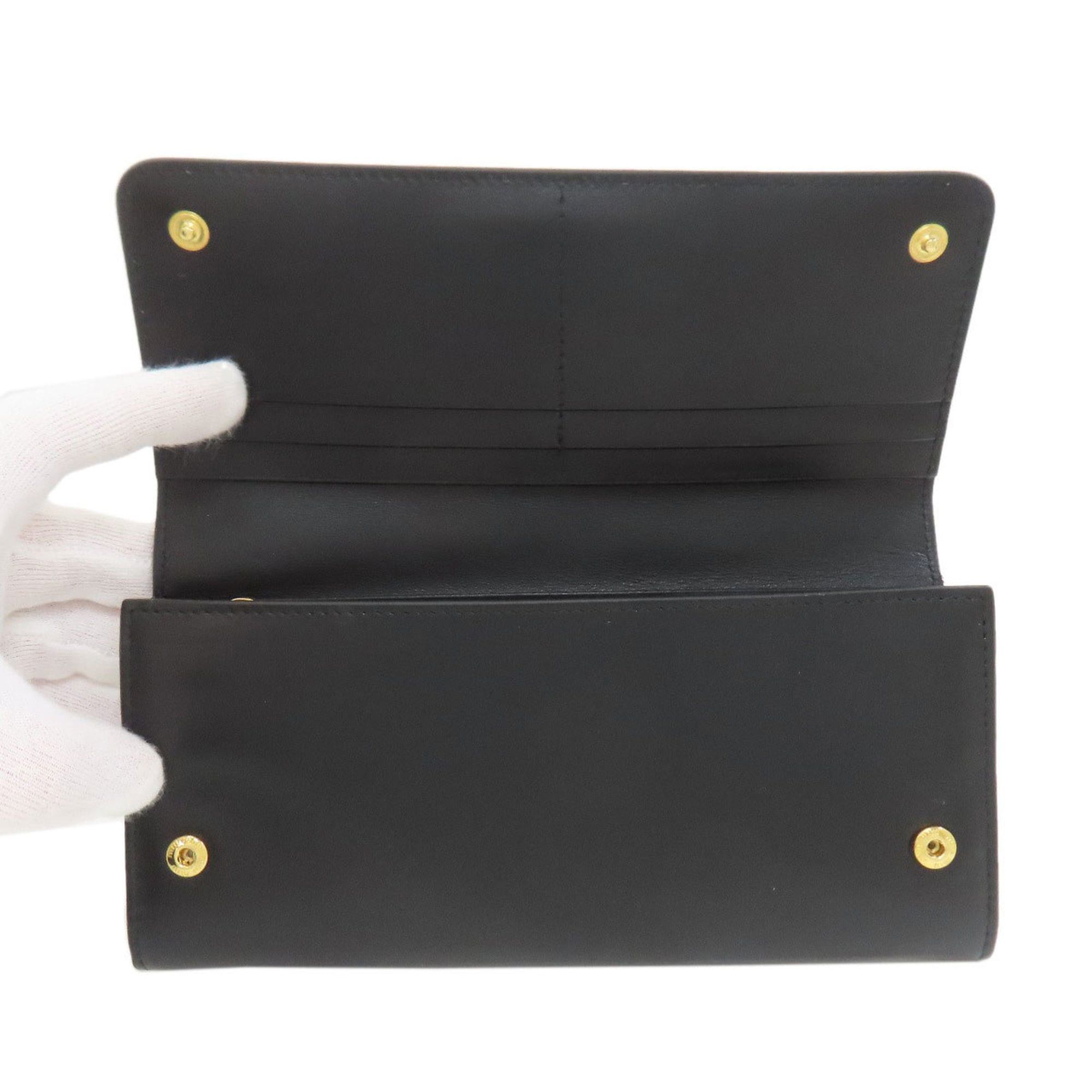 Miu Miu Miu Miu Miu Ribbon Motif Long Wallet Leather Women's MIUMIU Size ONE SIZE - 4 Thumbnail