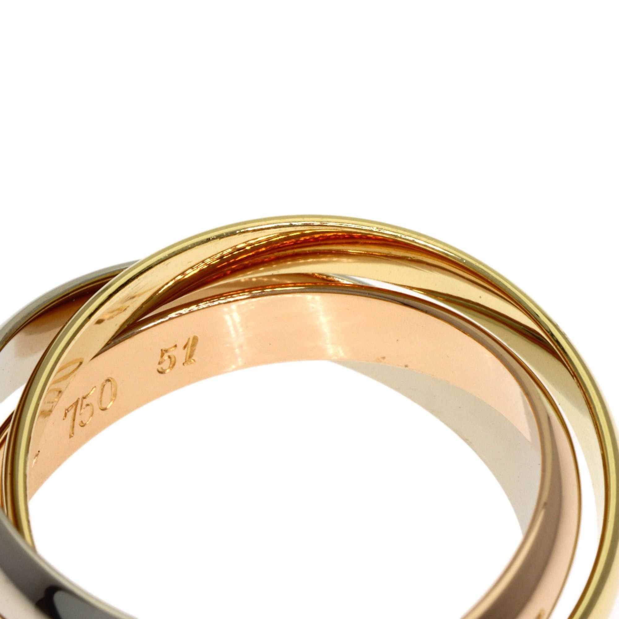 Cartier Cartier Trinity #51 Ring, 18K Yellow Gold/18KPG/18KWG, Women's Size ONE SIZE - 5 Thumbnail