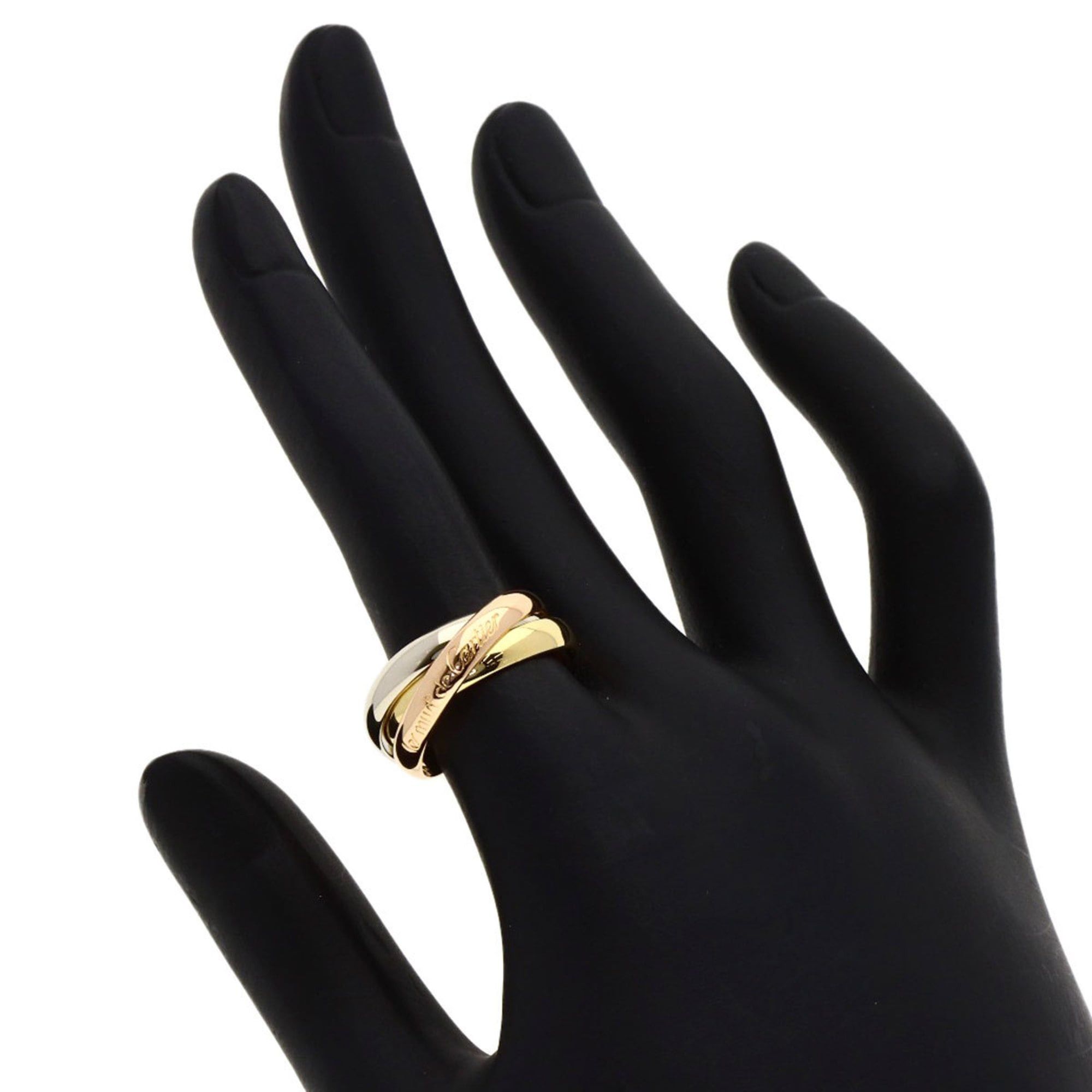Cartier Cartier Trinity #51 Ring, 18K Yellow Gold/18KPG/18KWG, Women's Size ONE SIZE - 4 Thumbnail