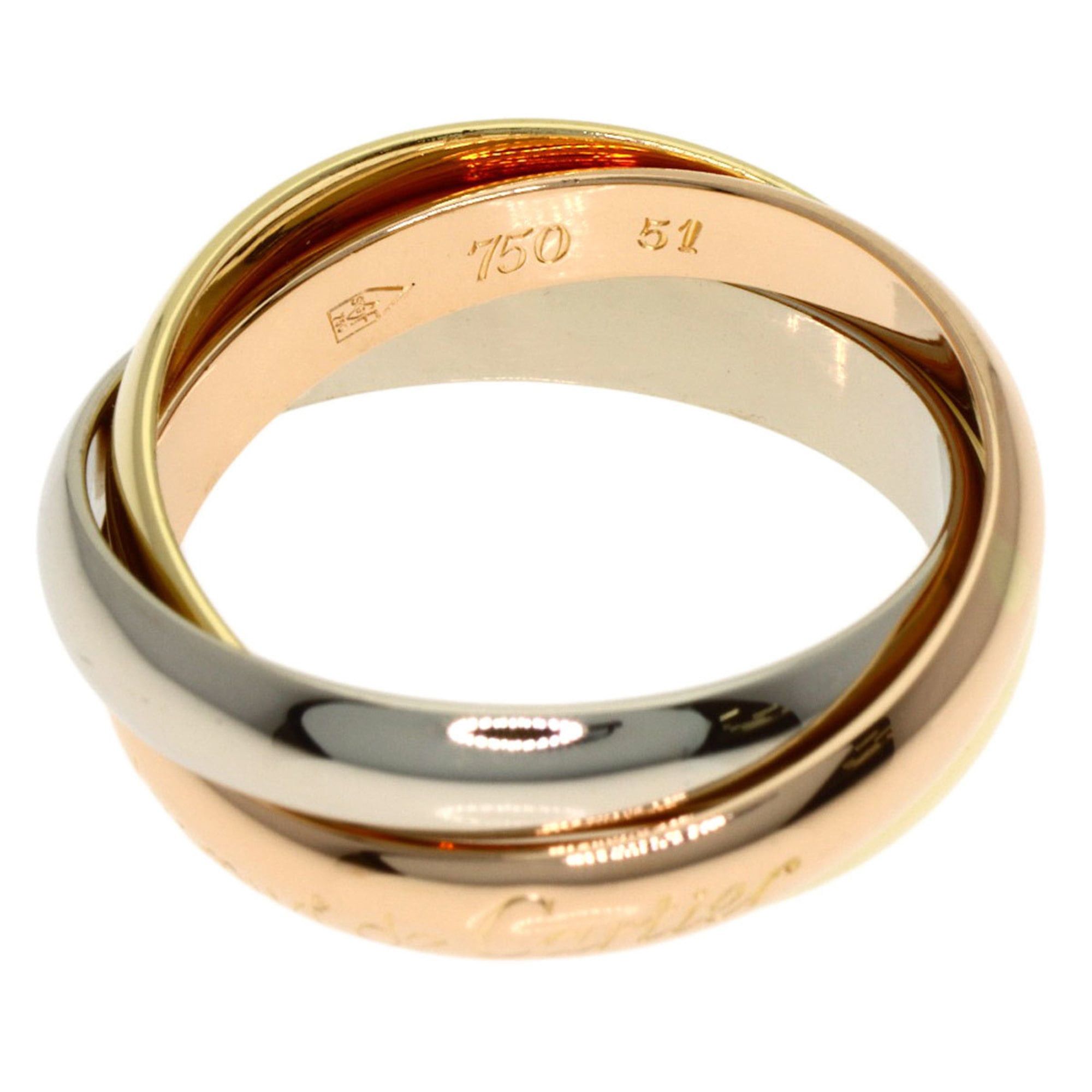 Cartier Cartier Trinity #51 Ring, 18K Yellow Gold/18KPG/18KWG, Women's Size ONE SIZE - 3 Thumbnail