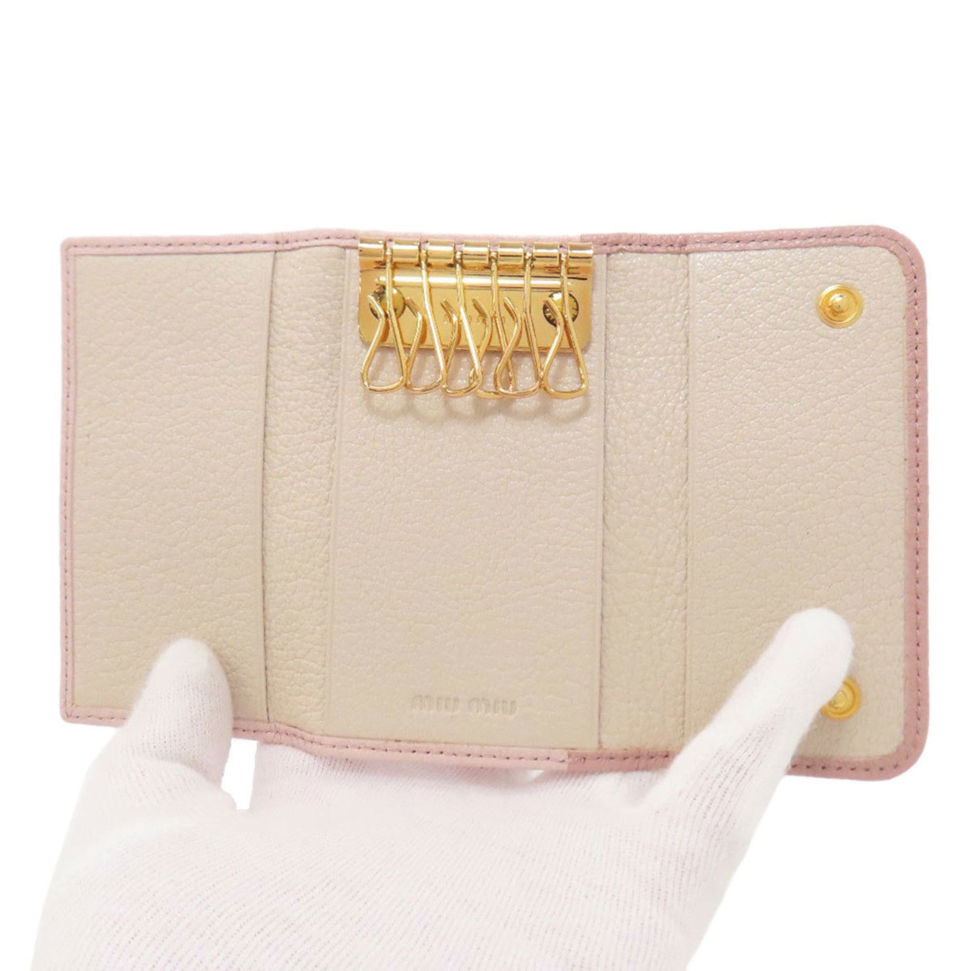Miu Miu Miu Miu Miu Ribbon Key Case Leather Women's MIUMIU Size ONE SIZE - 4 Thumbnail