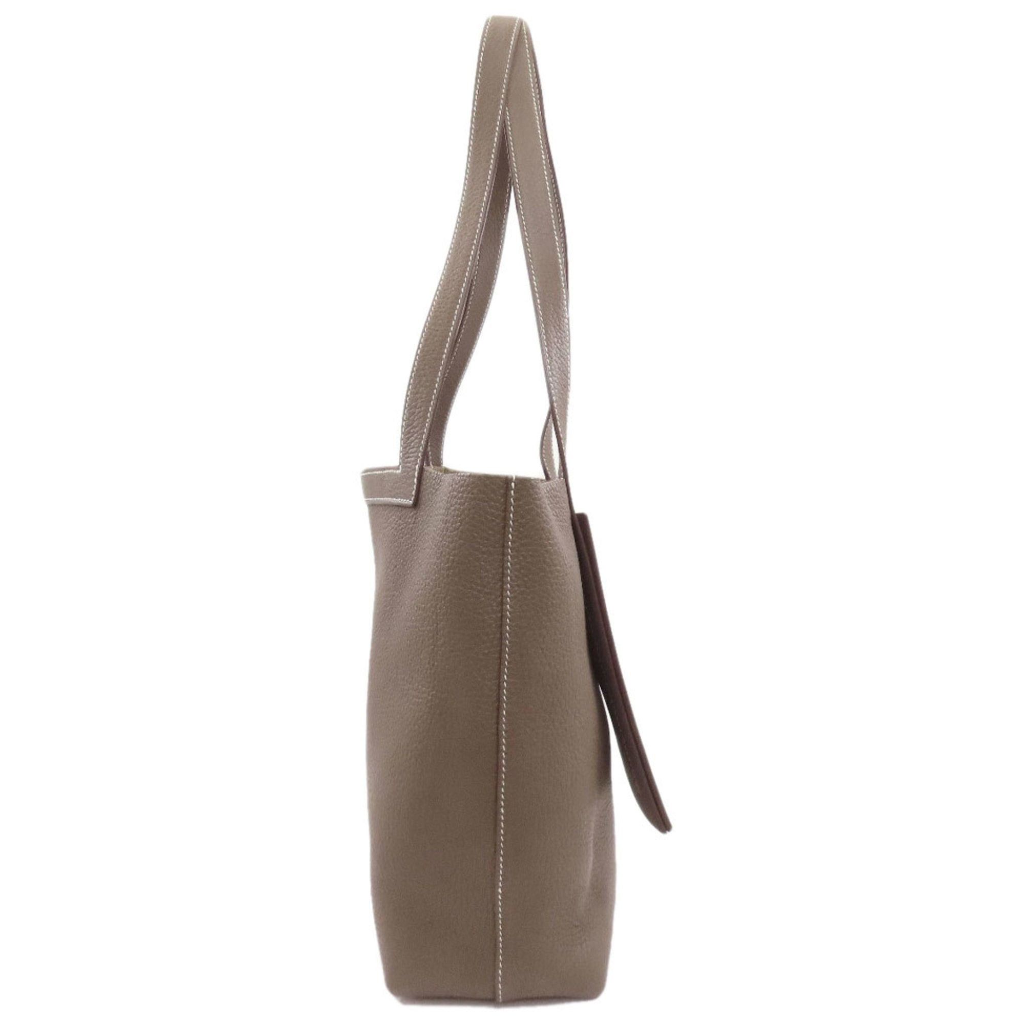 Hermes Hermes Hermès Cabas Serie 31 Etoupe Tote Bag in Taurillon for Women Size ONE SIZE - 3 Thumbnail
