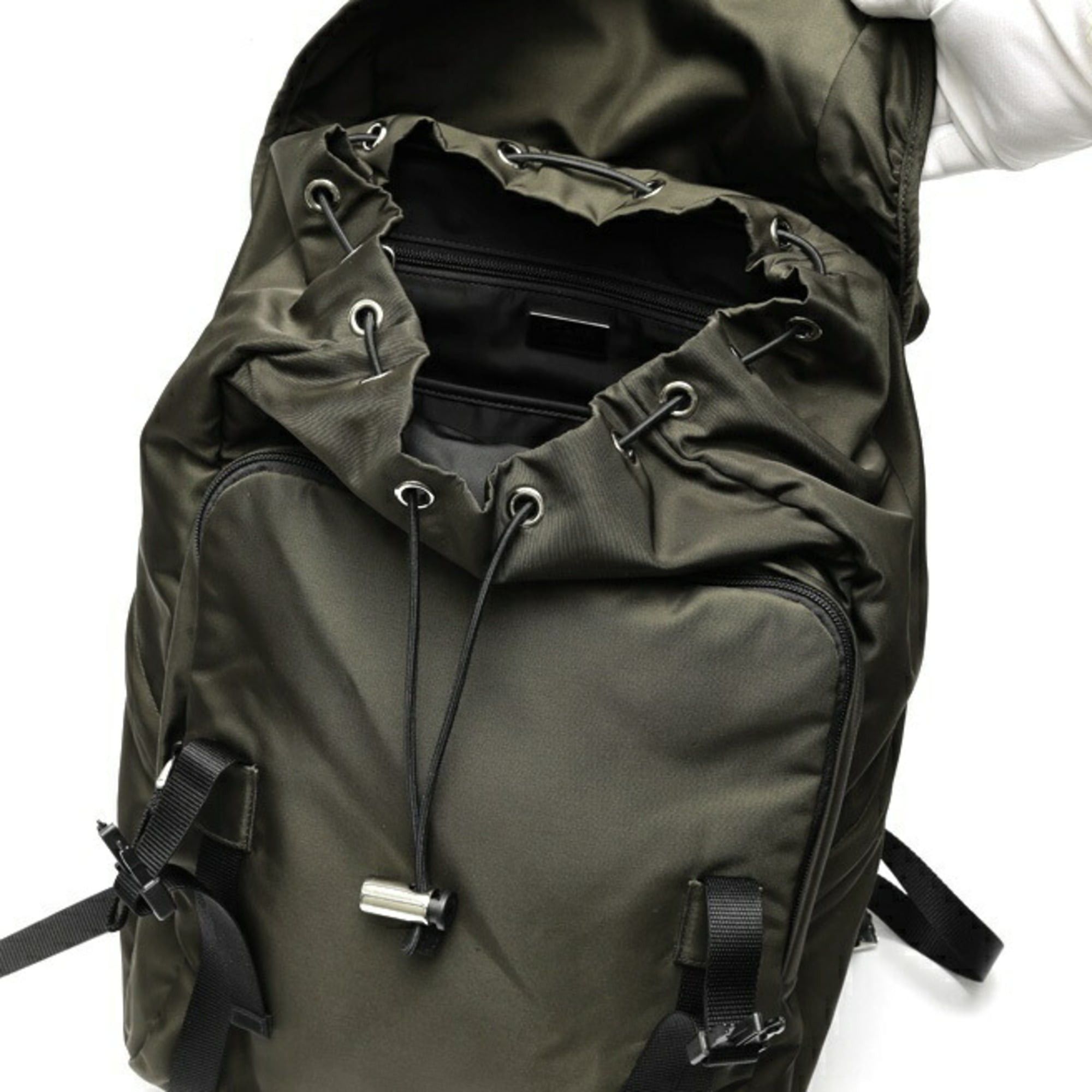 Prada Prada Backpack 2VZ062 Nylon Mimetico (Khaki) Size ONE SIZE - 8 Thumbnail