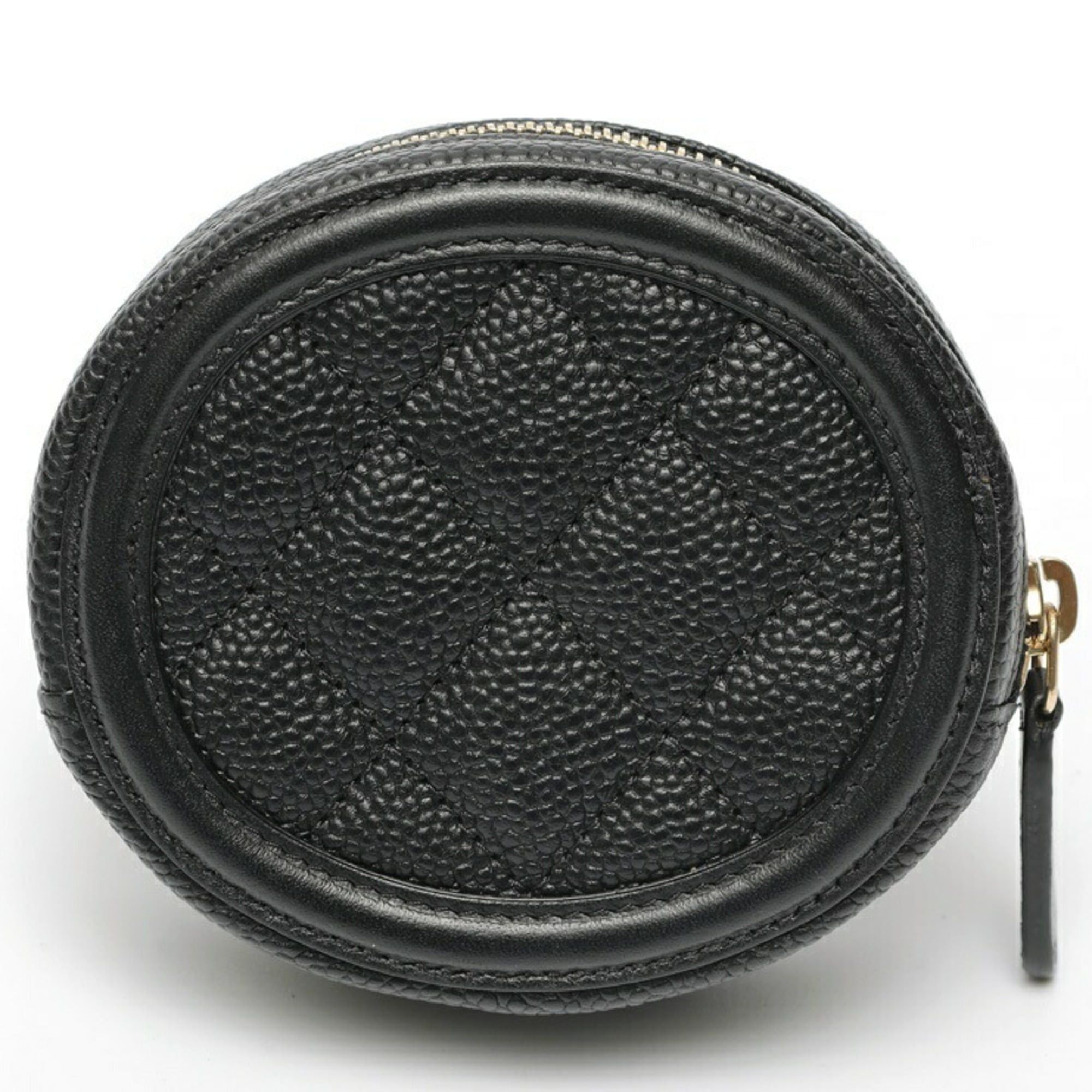 Chanel CHANEL CC Filigree Coin Case A81458 in Black Caviar Leather Size ONE SIZE - 2 Thumbnail