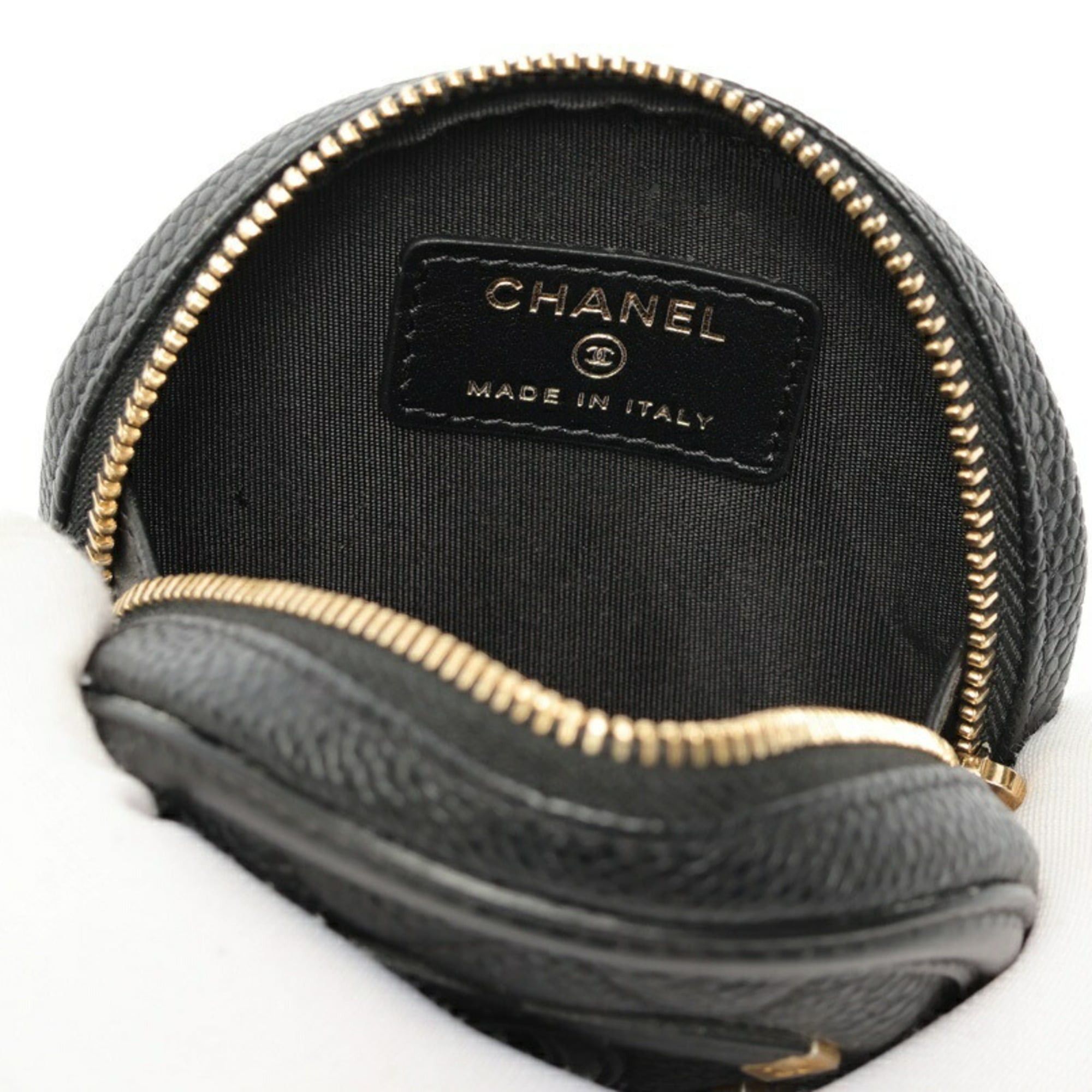Chanel CHANEL CC Filigree Coin Case A81458 in Black Caviar Leather Size ONE SIZE - 5 Thumbnail