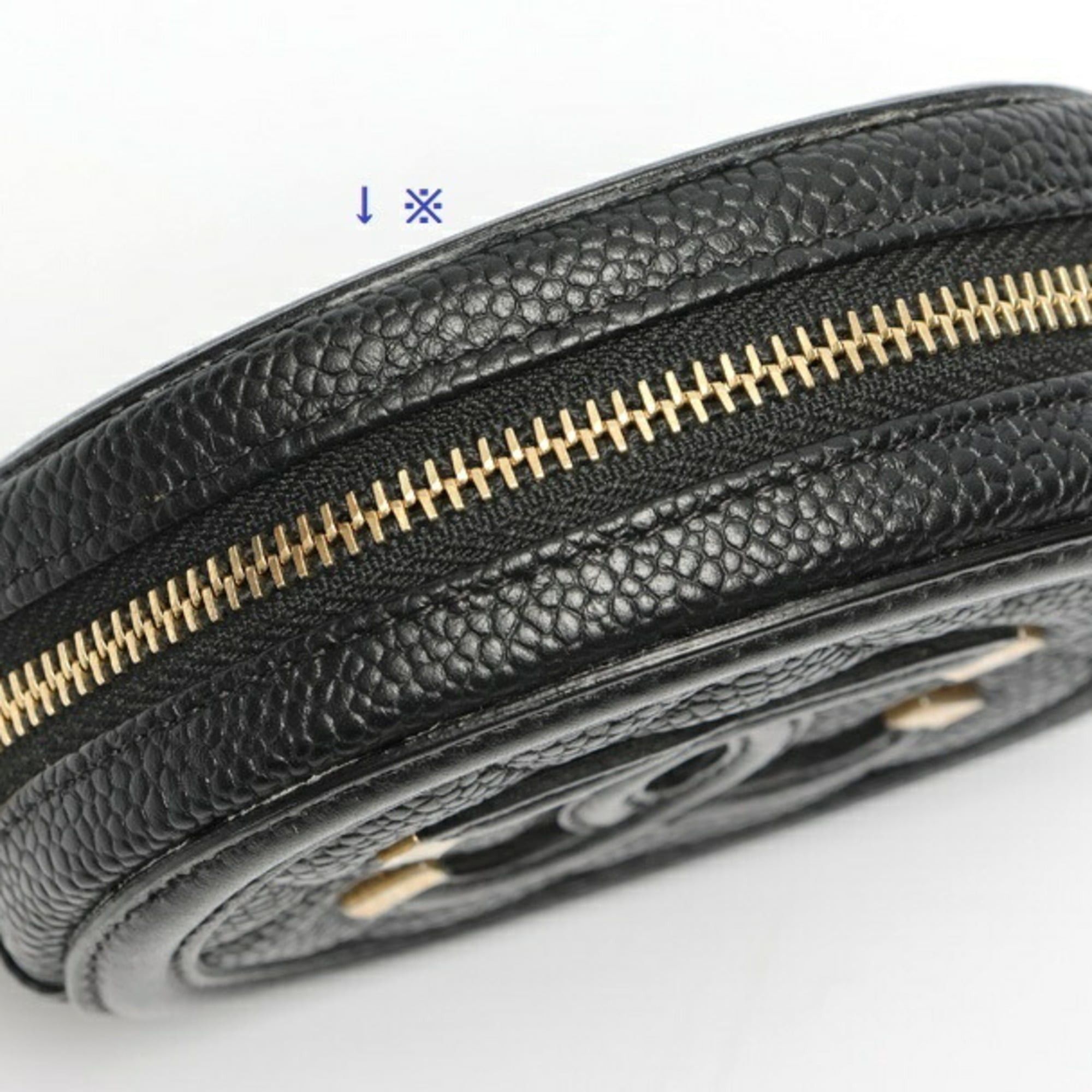 Chanel CHANEL CC Filigree Coin Case A81458 in Black Caviar Leather Size ONE SIZE - 4 Thumbnail