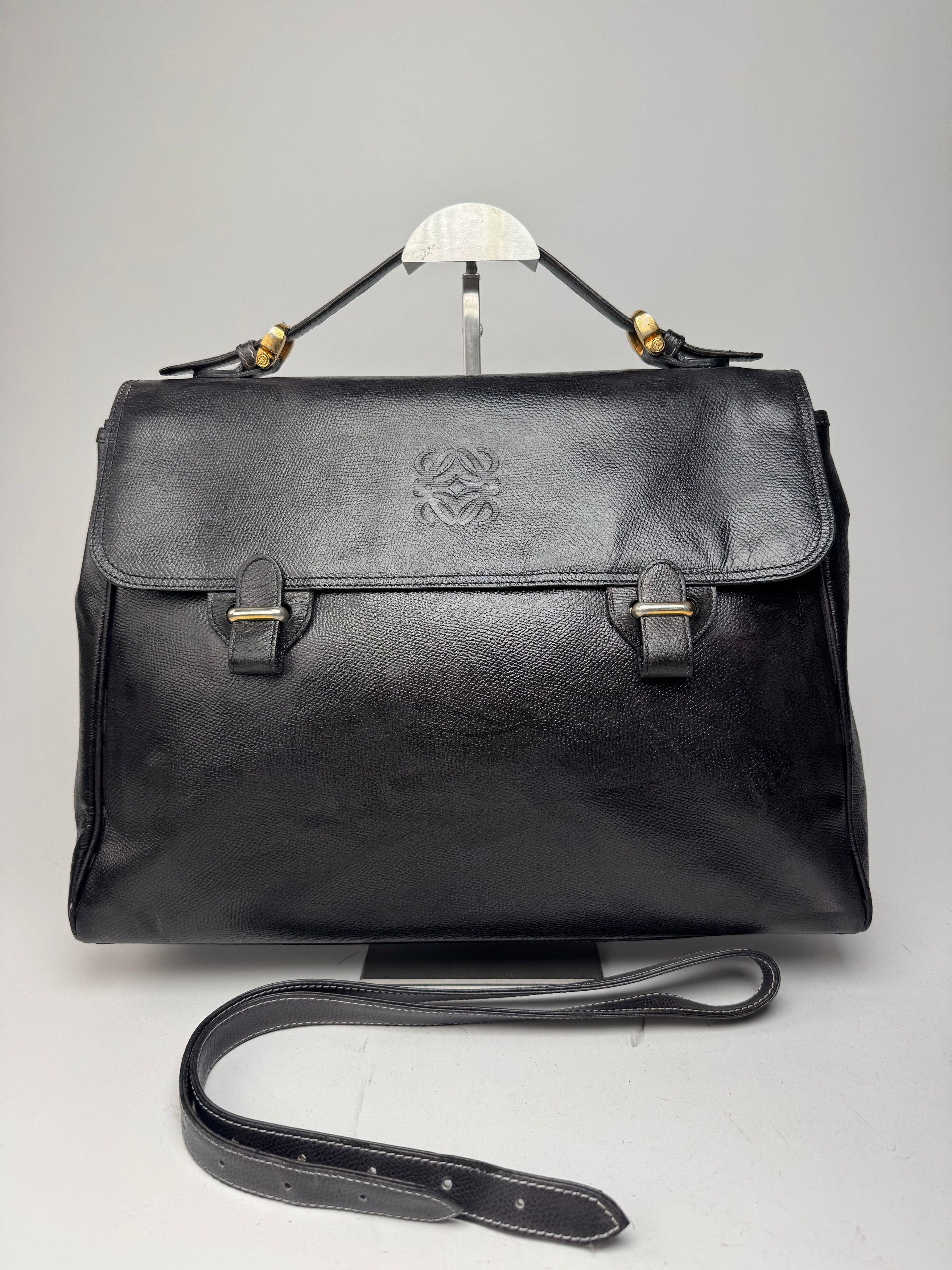 Loewe Vintage 2 Way Leather Bag brown black Size ONE SIZE - 7 Thumbnail