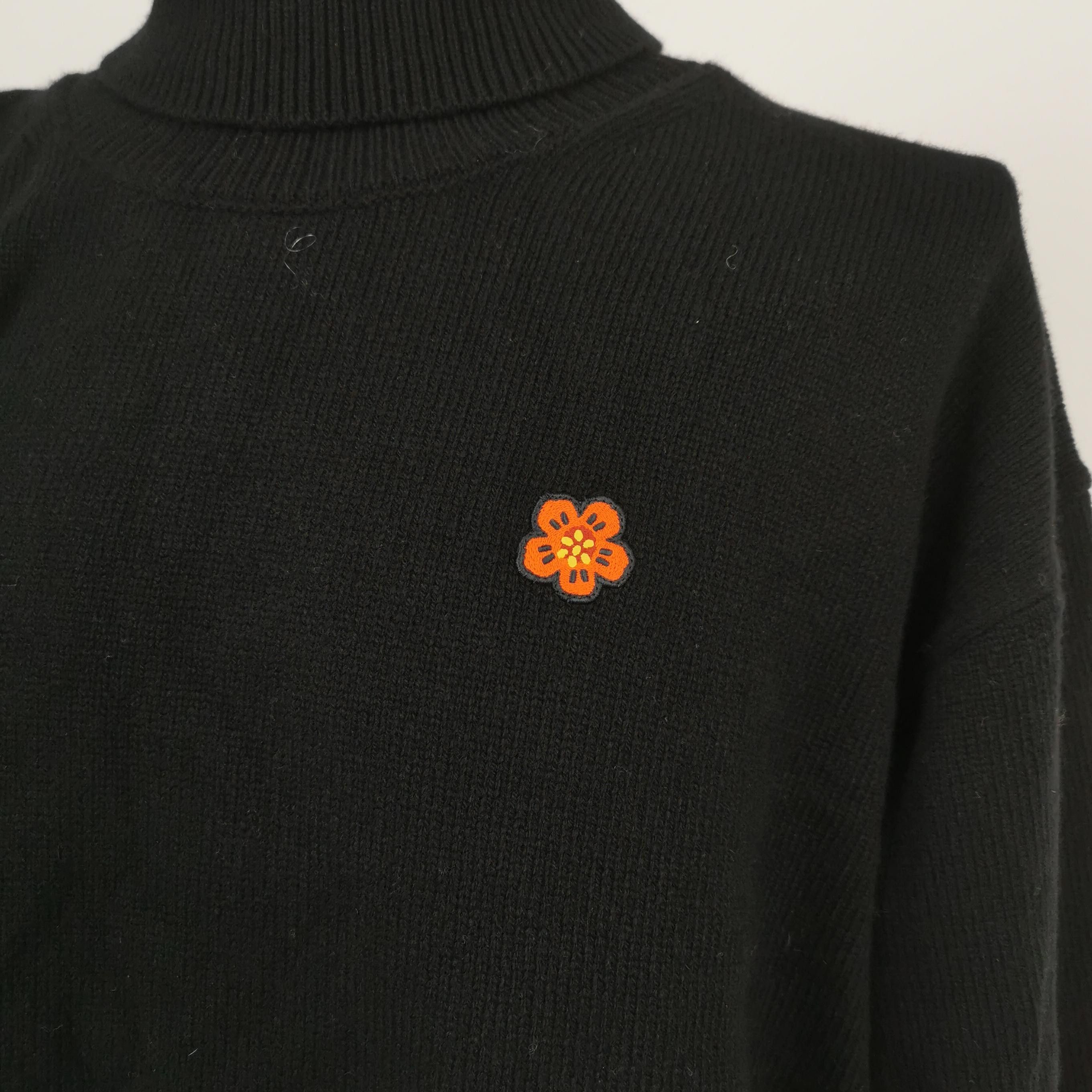 Kenzo Kenzo Wool Floral Turtleneck Sweater L Size US L / EU 52-54 / 3 - 6 Thumbnail