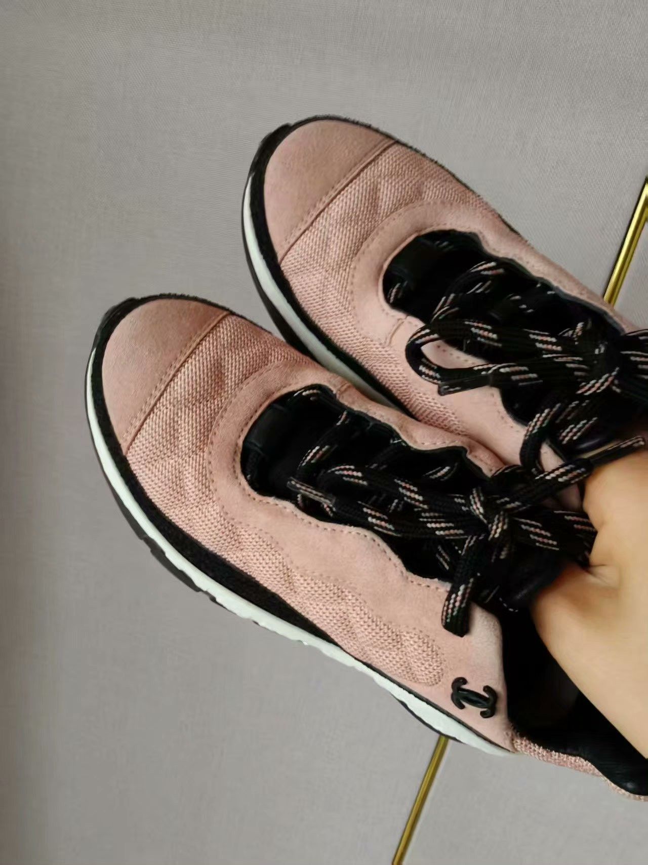 Chanel Chanel Women's Pink Sneakers Size US 4 / IT 34 - 2 Thumbnail