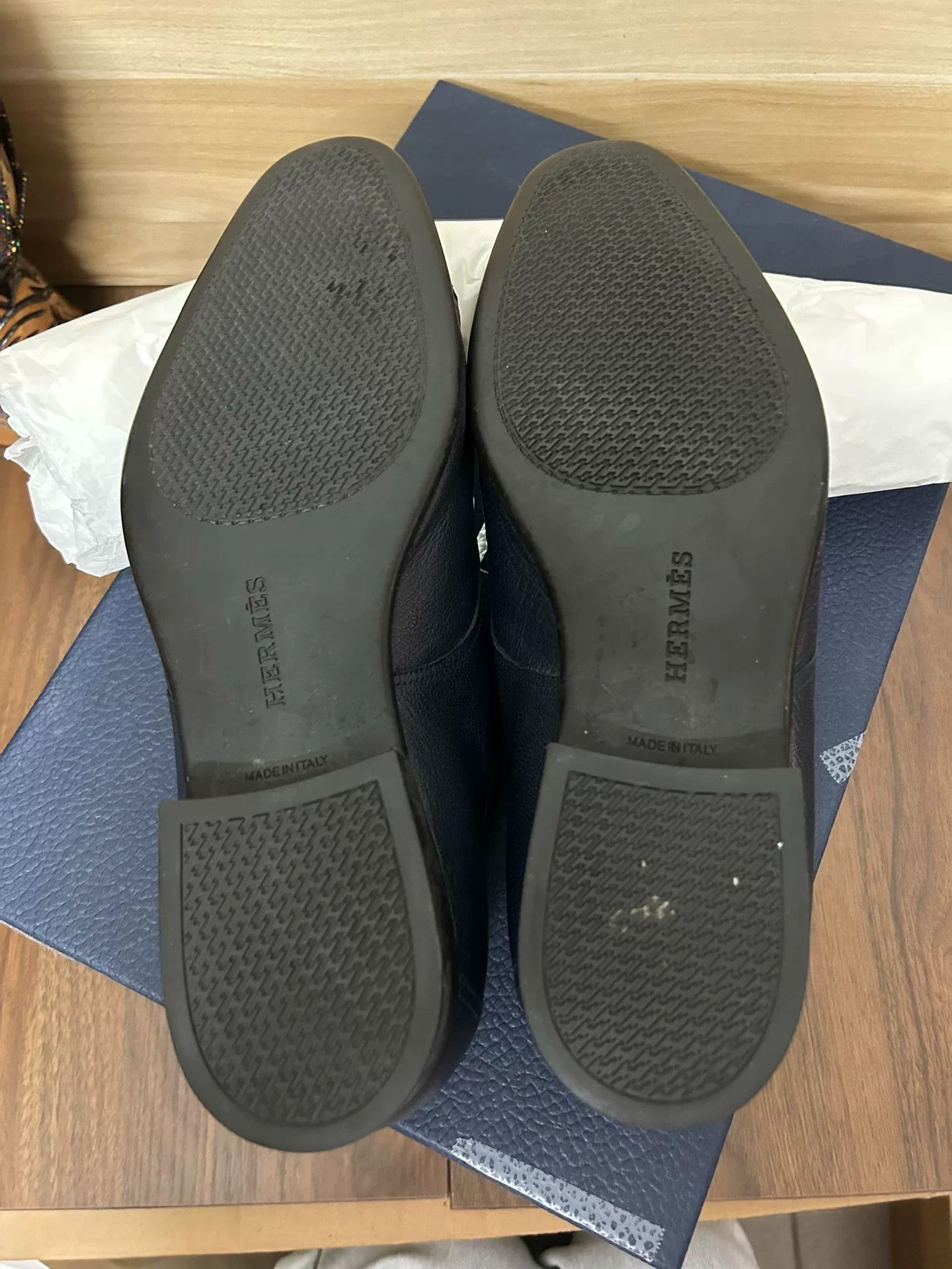 Hermes Hermes Men's Business Leather Shoes Size 41 Size US 8 / EU 41 - 8 Thumbnail
