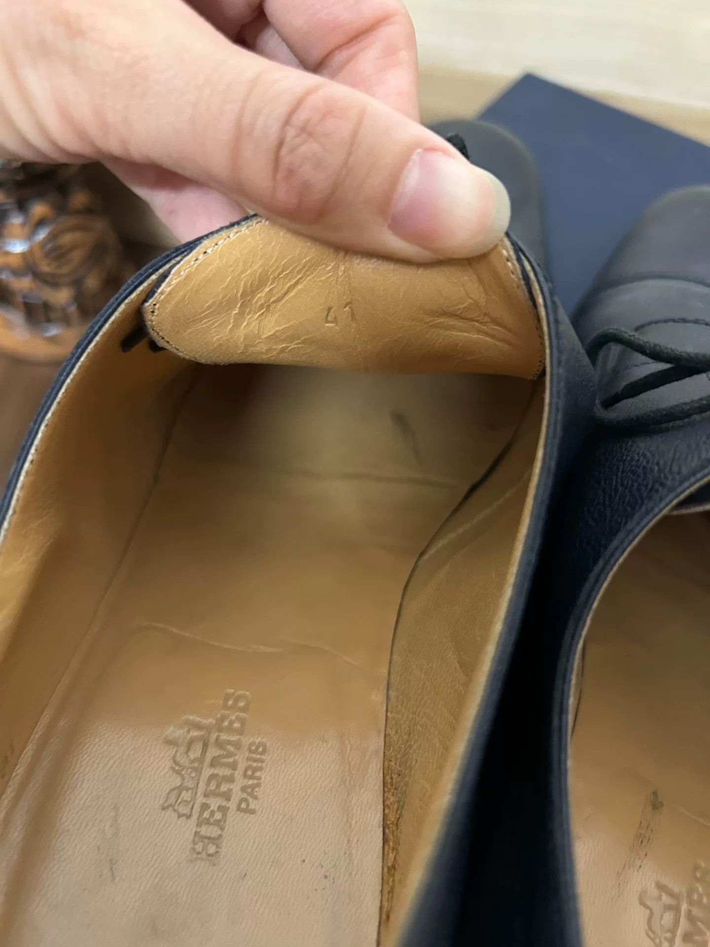 Hermes Hermes Men's Business Leather Shoes Size 41 Size US 8 / EU 41 - 7 Thumbnail