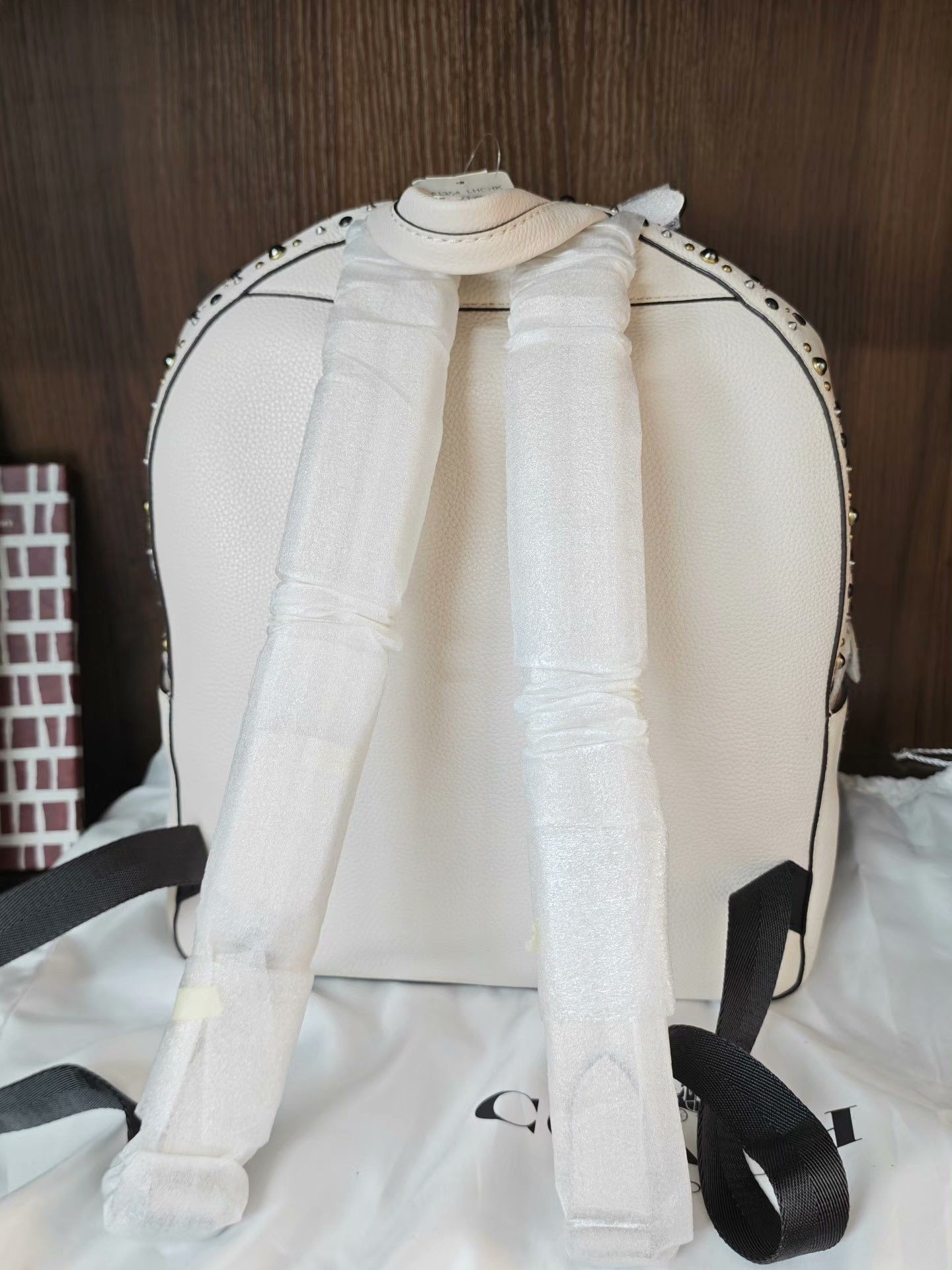 Coach Coach Studded Leather Beige Large Backpack Size ONE SIZE - 2 Thumbnail