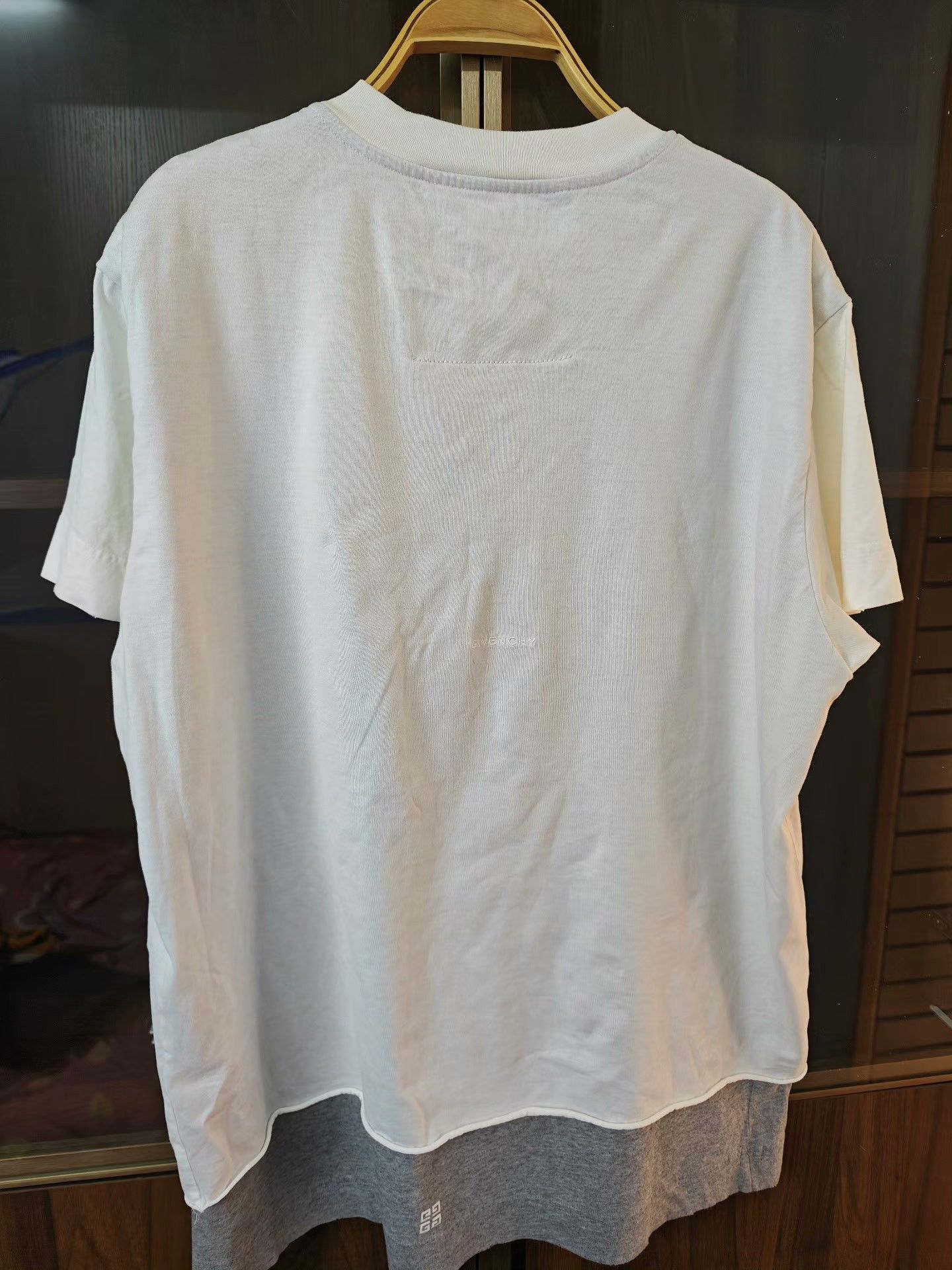 Givenchy Givenchy White Gray Deconstructed Spliced Tee Size US XS / EU 42 / 0 - 3 Thumbnail