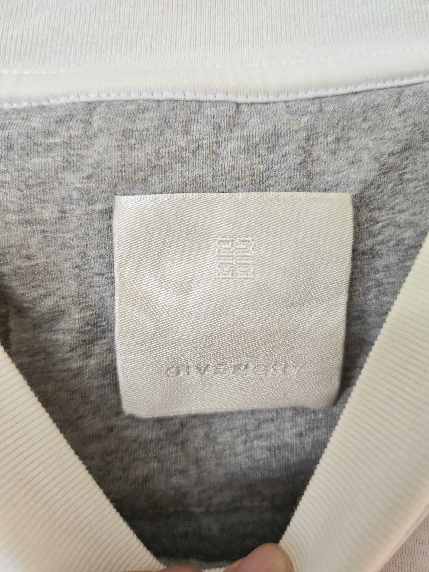 Givenchy Givenchy White Gray Deconstructed Spliced Tee Size US XS / EU 42 / 0 - 2 Thumbnail