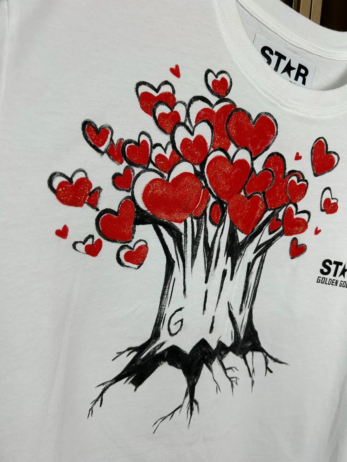 Golden Goose Golden Goose White Star Back T-shirt Size US M / EU 48-50 / 2 - 3 Thumbnail