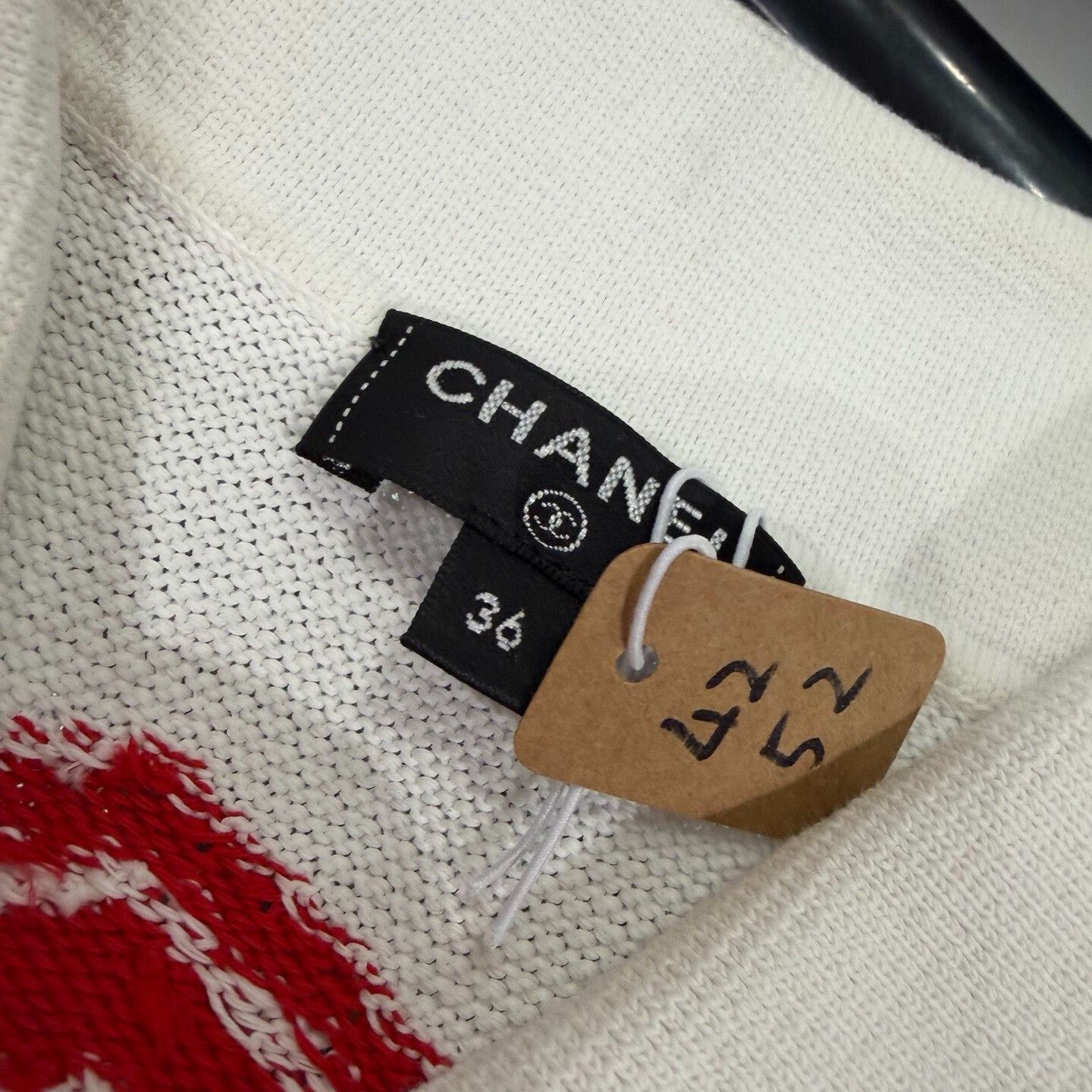 Chanel Chanel Beach Collection Red White Knit Polo Size XS / US 0-2 / IT 36-38 - 4 Thumbnail