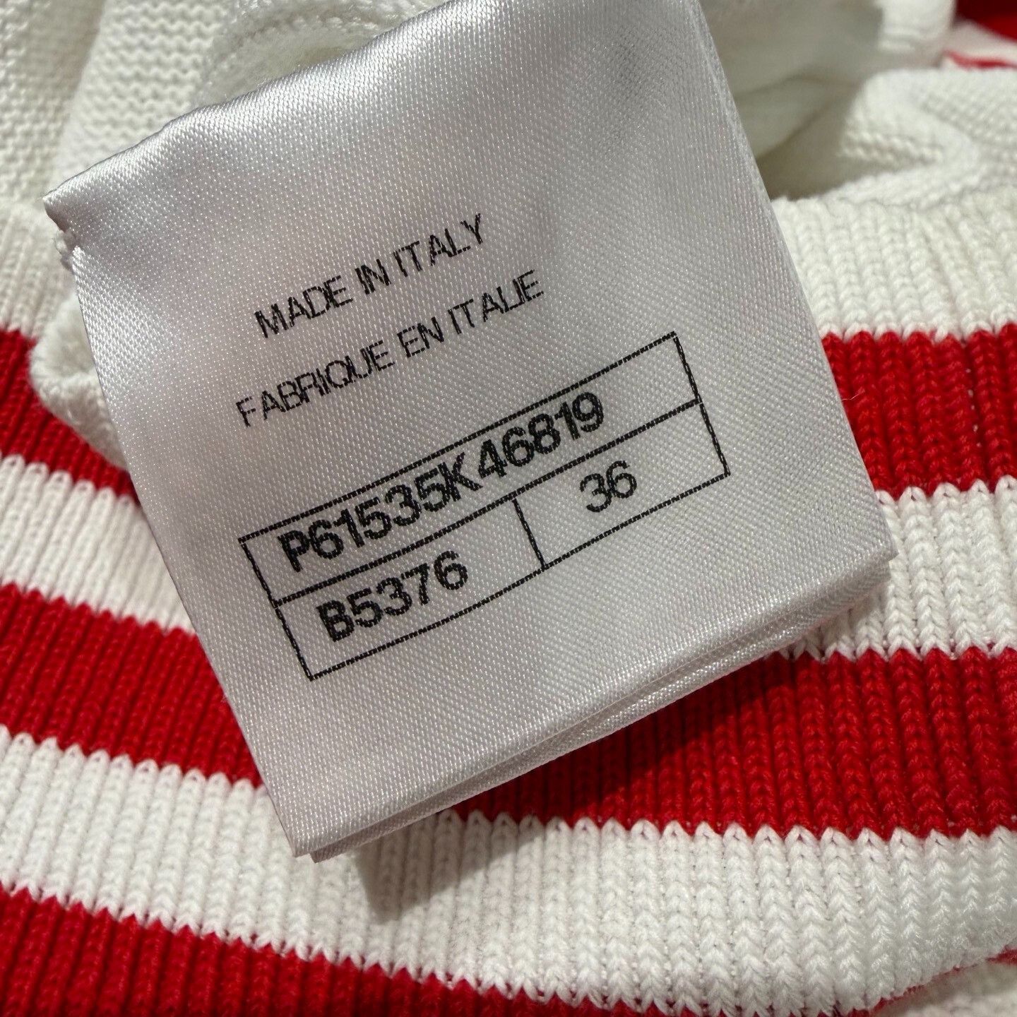 Chanel Chanel Beach Collection Red White Knit Polo Size XS / US 0-2 / IT 36-38 - 6 Thumbnail