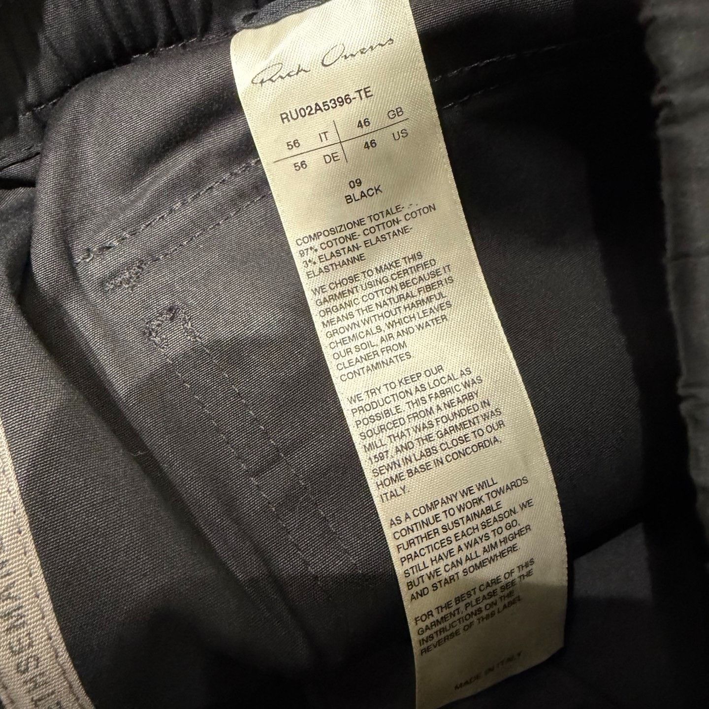 Rick Owens Rick Owens Men's Black Cargo Pants Size US 28 / EU 44 - 4 Thumbnail