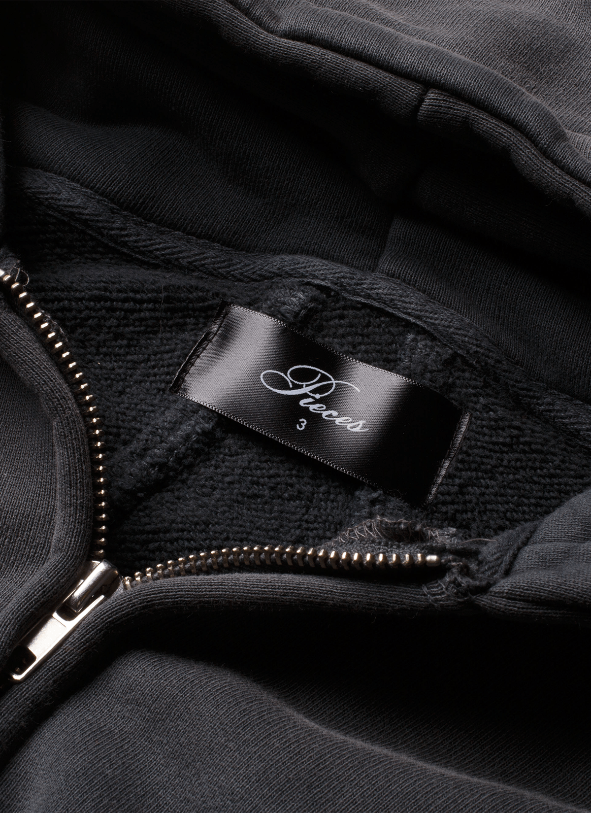 Other Pieces Basic Program Zip Up Sweatshirt Washed Black Size US XL / EU 56 / 4 - 5 Thumbnail