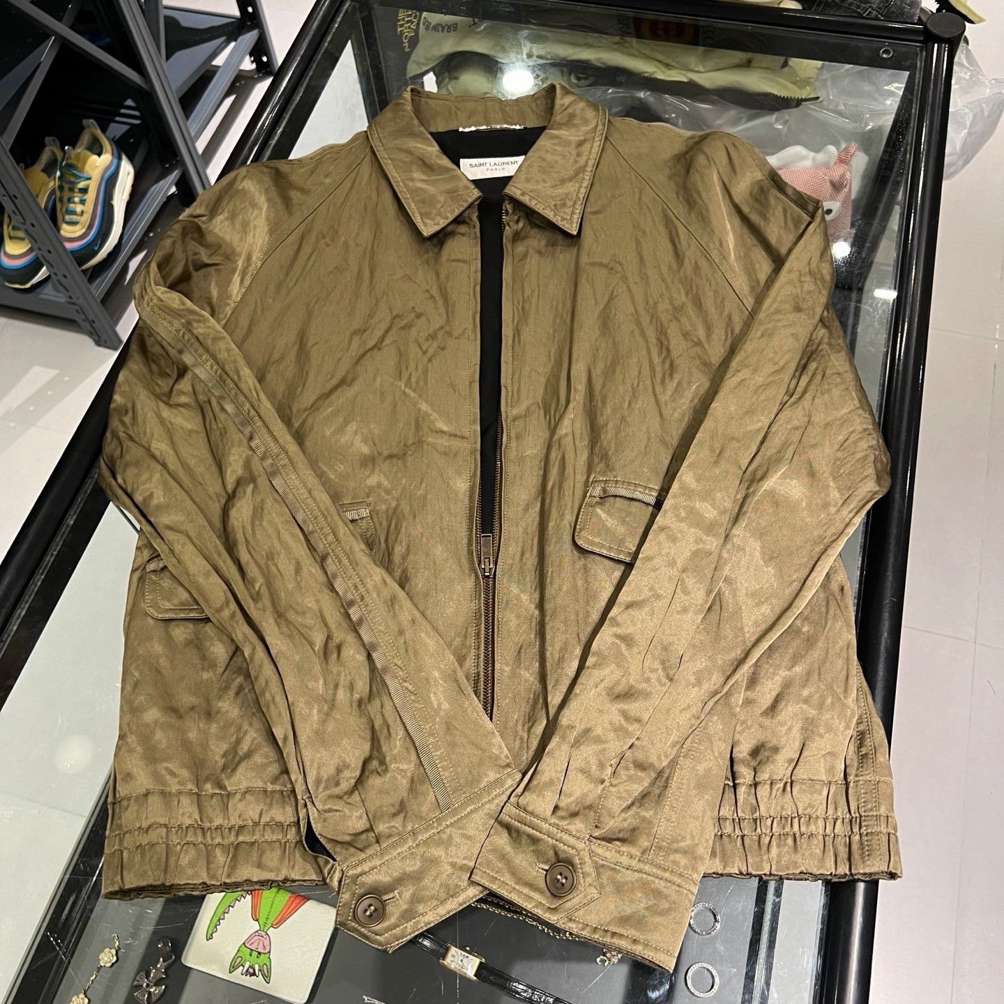 Yves Saint Laurent YSL Saint Laurent Gold Washed Metallic Jacket Size US M / EU 48-50 / 2 - 3 Thumbnail
