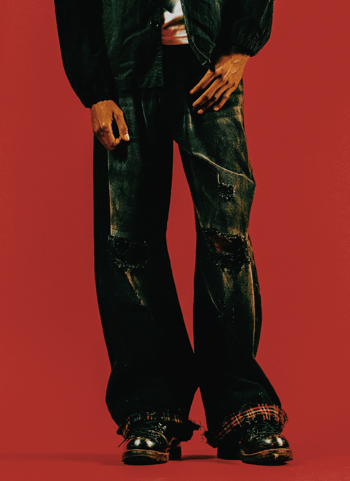 Other Pieces Thrashed Denim V2 Damaged Black Size US 34 / EU 50 - 5 Thumbnail