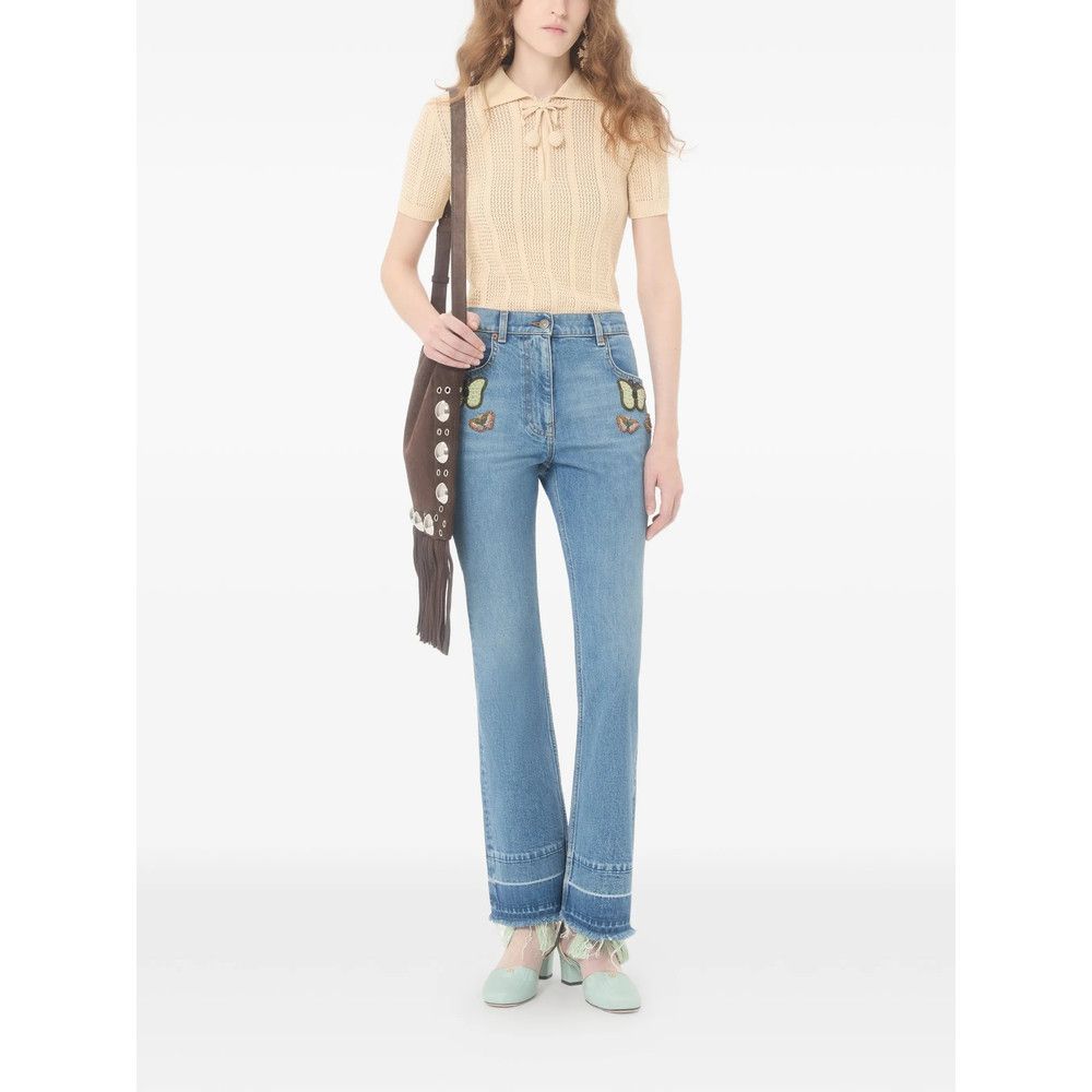 Valentino Valentino NEUTRALS Tops - Polo Tops Size XS / US 0-2 / IT 36-38 - 2 Thumbnail