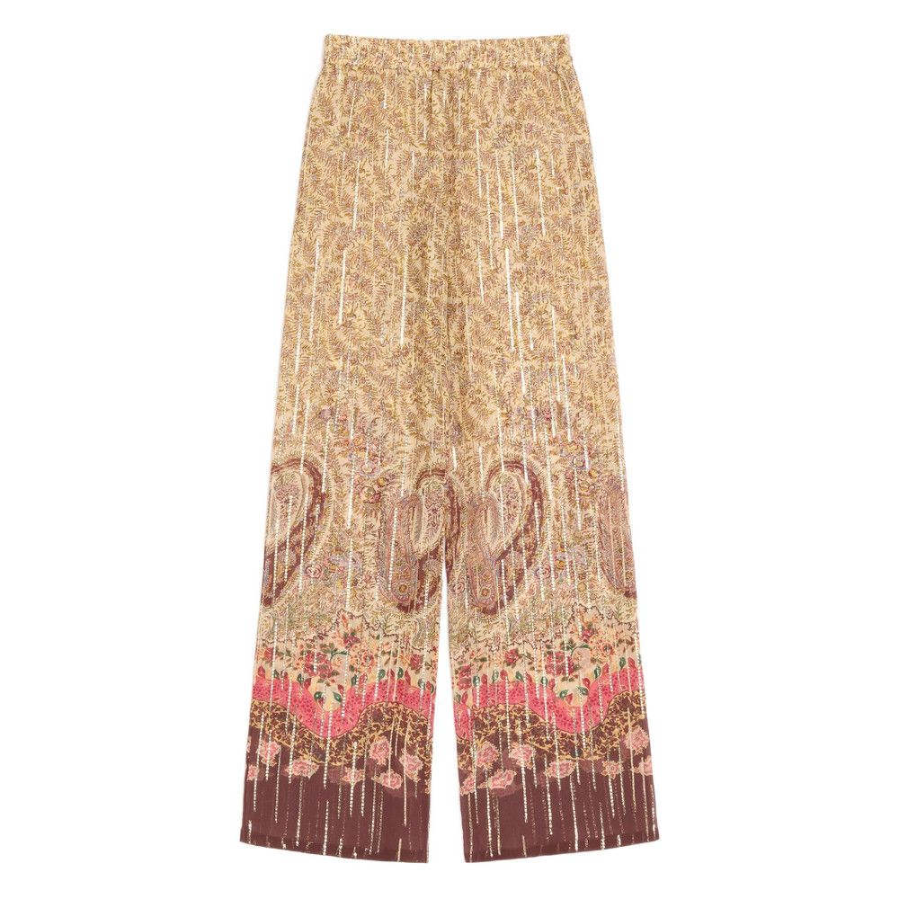 Valentino Valentino NEUTRALS Trousers - Straight Trousers Size 27" / US 4 / IT 40 - 2 Thumbnail