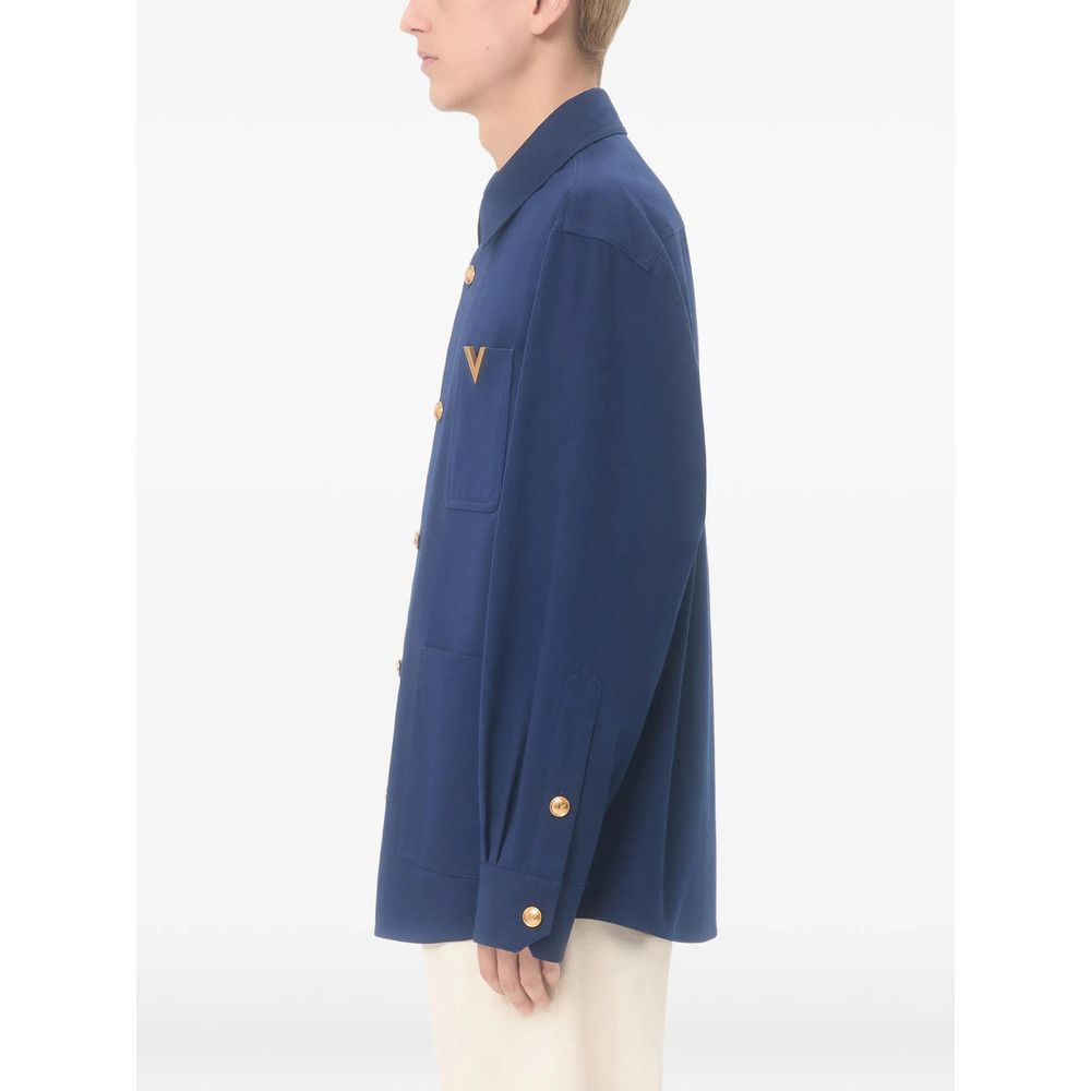 Valentino Valentino BLUE Jackets - Shirt Jackets Size US L / EU 52-54 / 3 - 4 Thumbnail