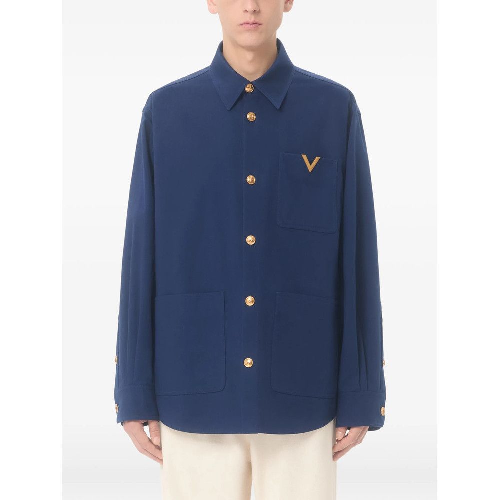 Valentino Valentino BLUE Jackets - Shirt Jackets Size US L / EU 52-54 / 3 - 2 Thumbnail