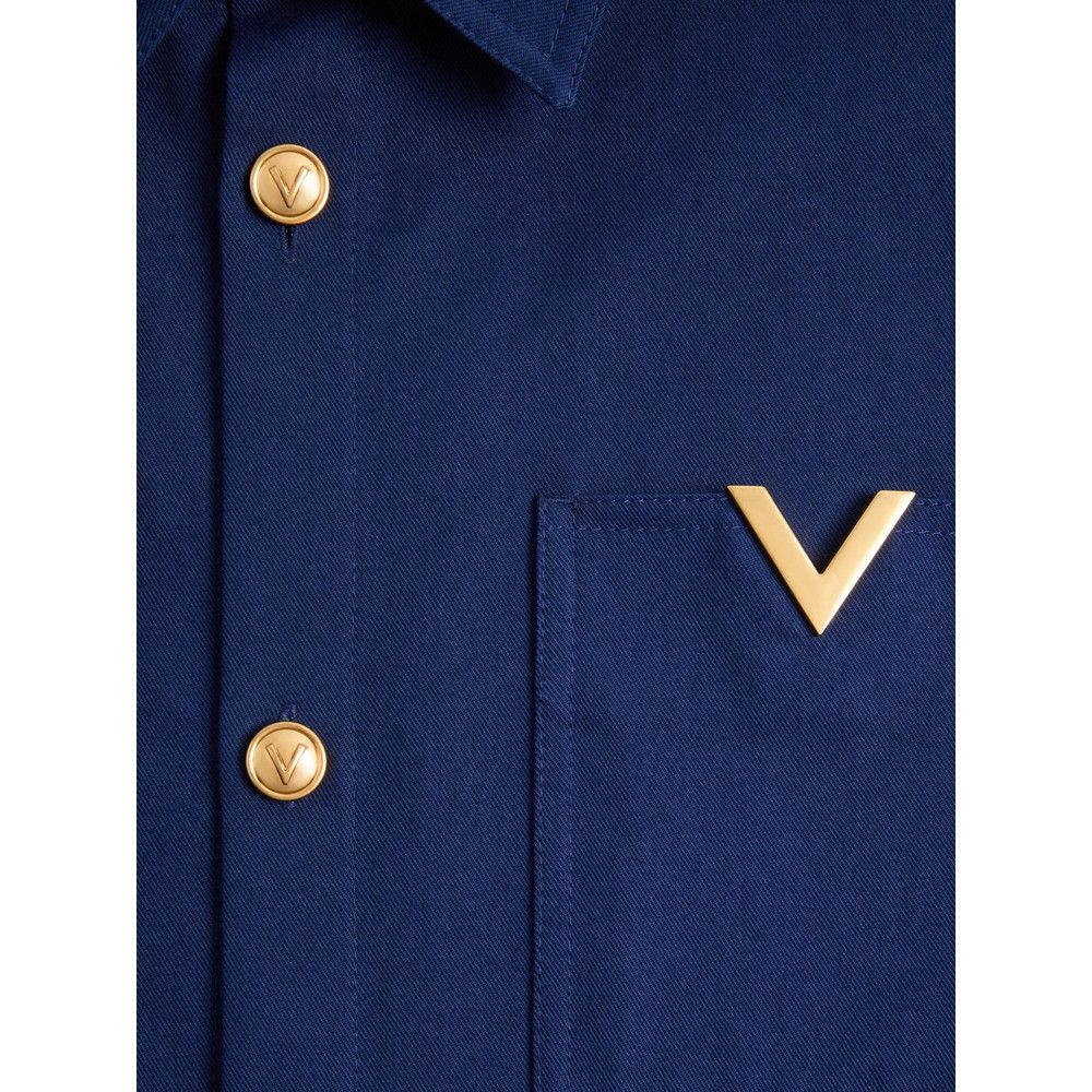 Valentino Valentino BLUE Jackets - Shirt Jackets Size US L / EU 52-54 / 3 - 3 Thumbnail