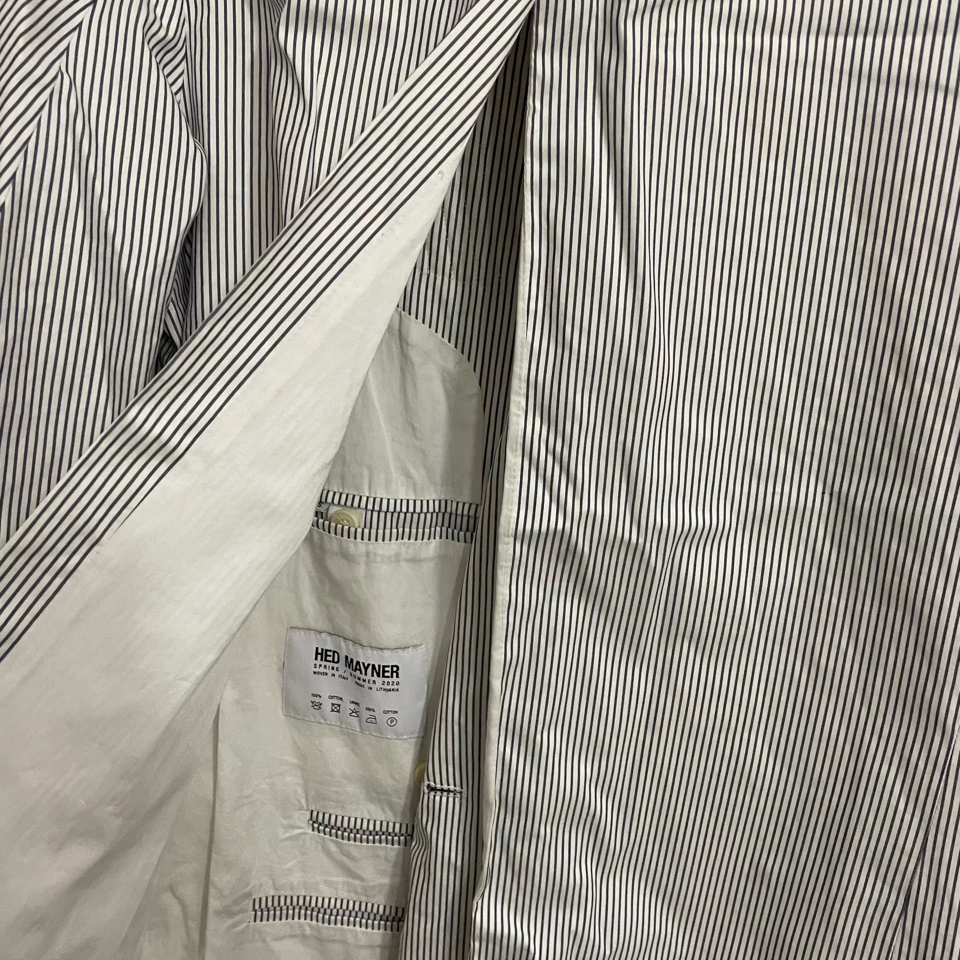 Hed Mayner Hed Mayner 20SS Striped Shoulder Pad Blazer Size US S / EU 44-46 / 1 - 3 Thumbnail