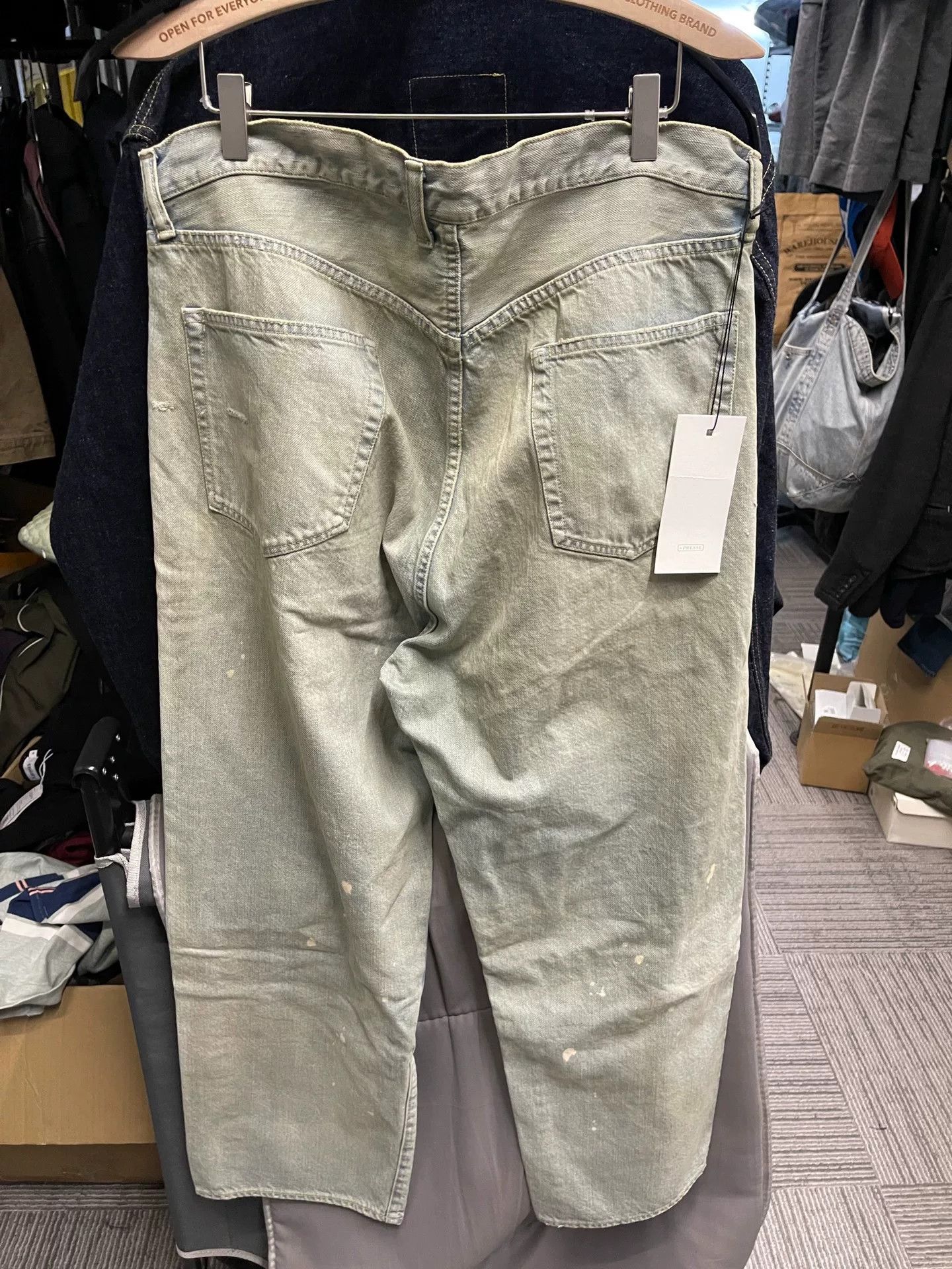 A.PRESSE A.PRESSE Washed Denim Wide Pants Size 38" / US 16 / IT 52 - 3 Thumbnail