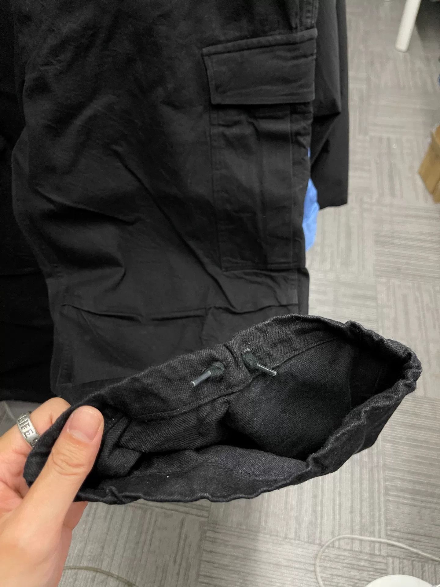 Comoli COMOLI Black Denim B.D.U Pants Size US 31 - 3 Thumbnail