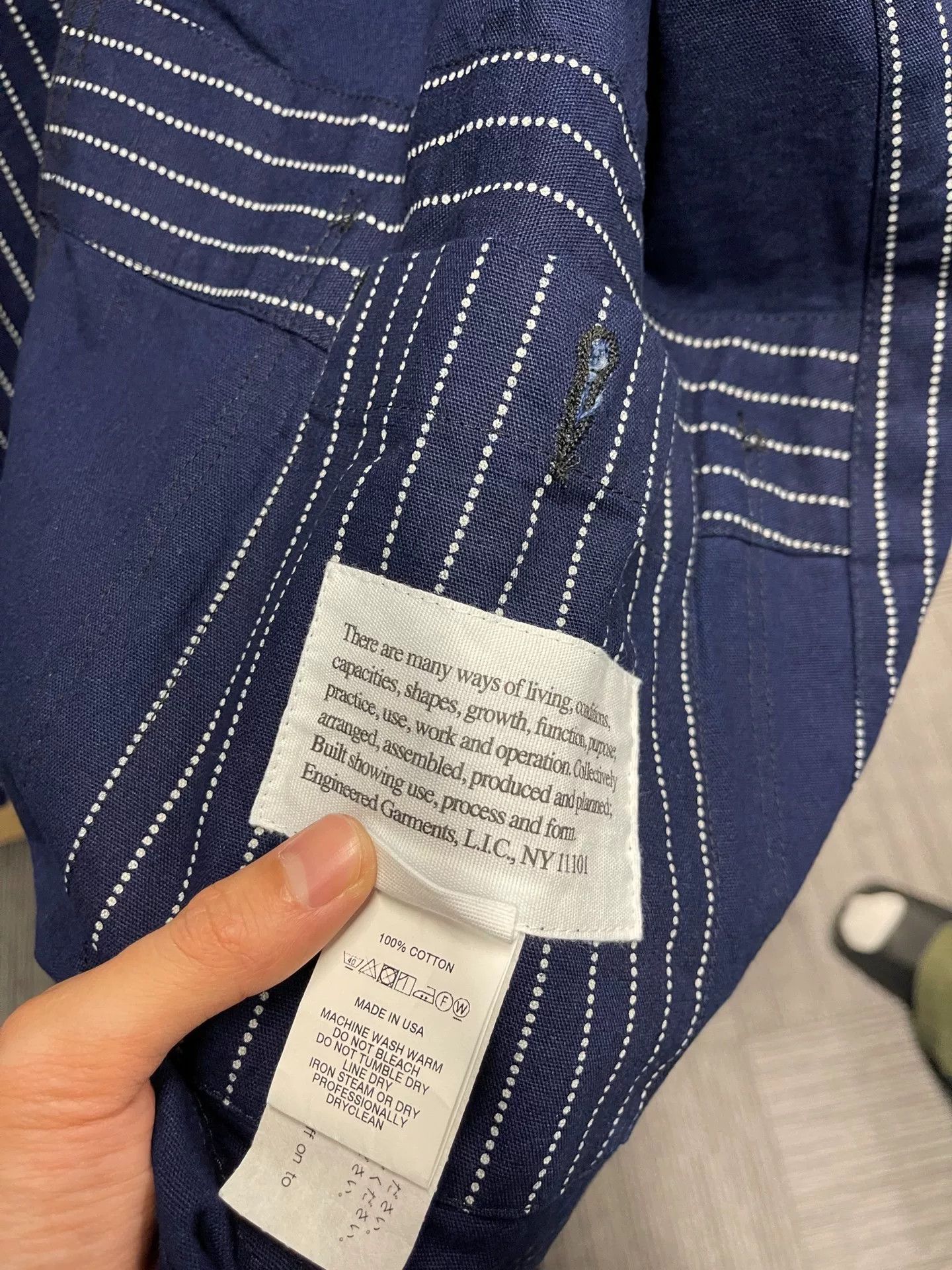Engineered Garments Engineered Garments Blue Striped Suit Jacket Size US M / EU 48-50 / 2 - 3 Thumbnail