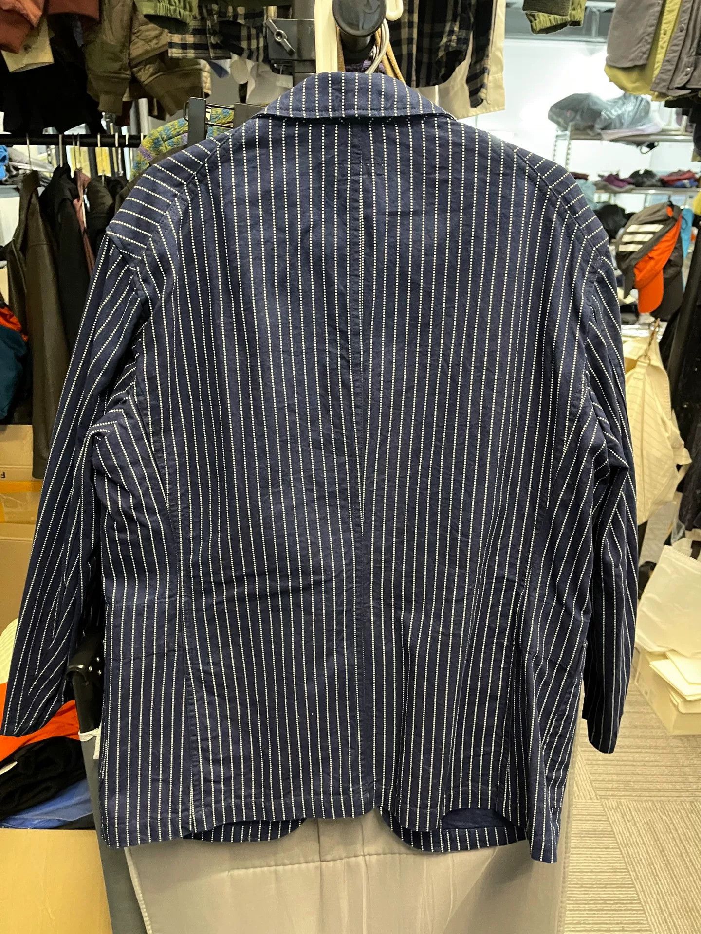 Engineered Garments Engineered Garments Blue Striped Suit Jacket Size US M / EU 48-50 / 2 - 4 Thumbnail