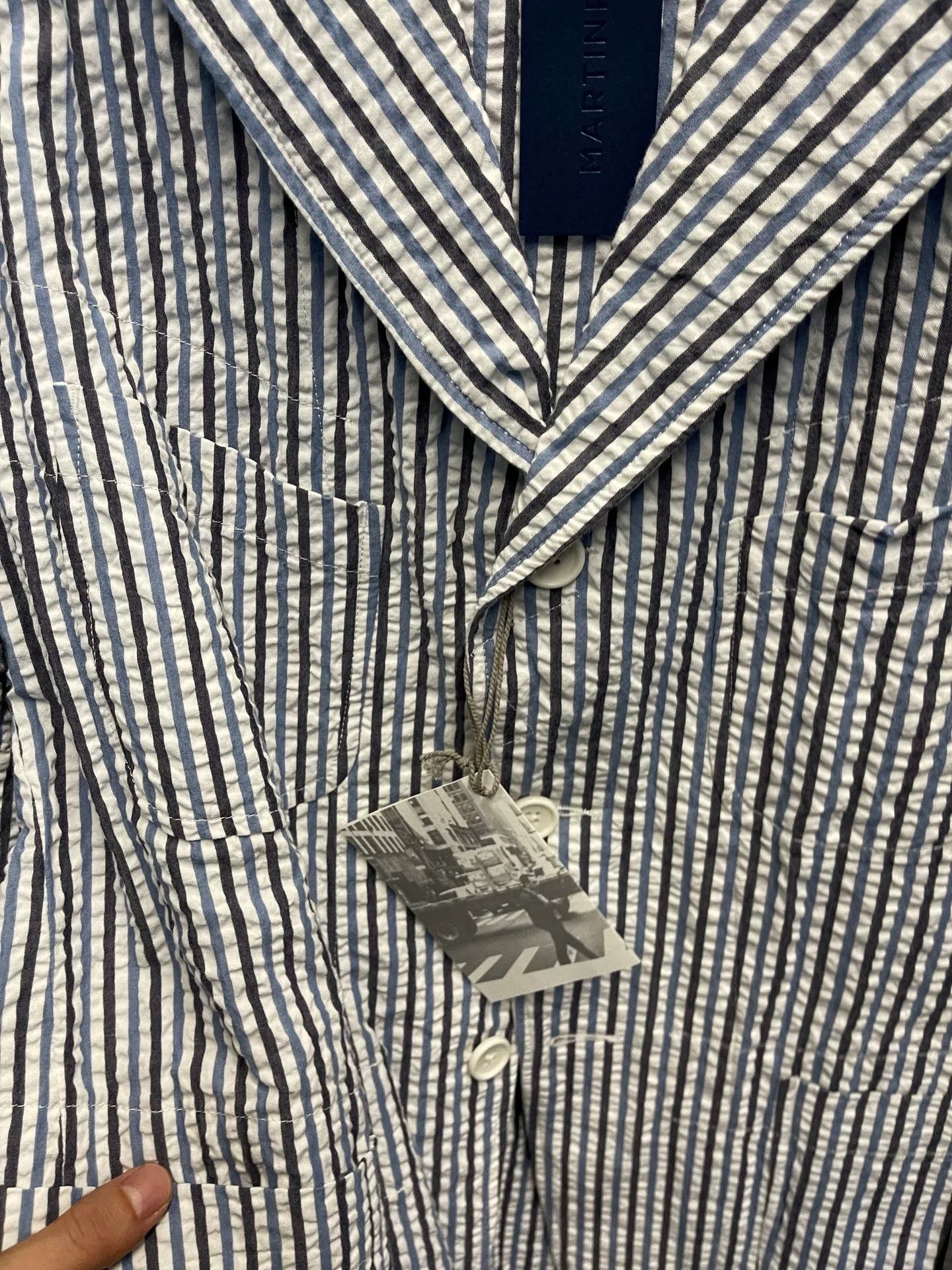 Engineered Garments Engineered Garments Seersucker Stripe Blazer Size US M / EU 48-50 / 2 - 2 Thumbnail