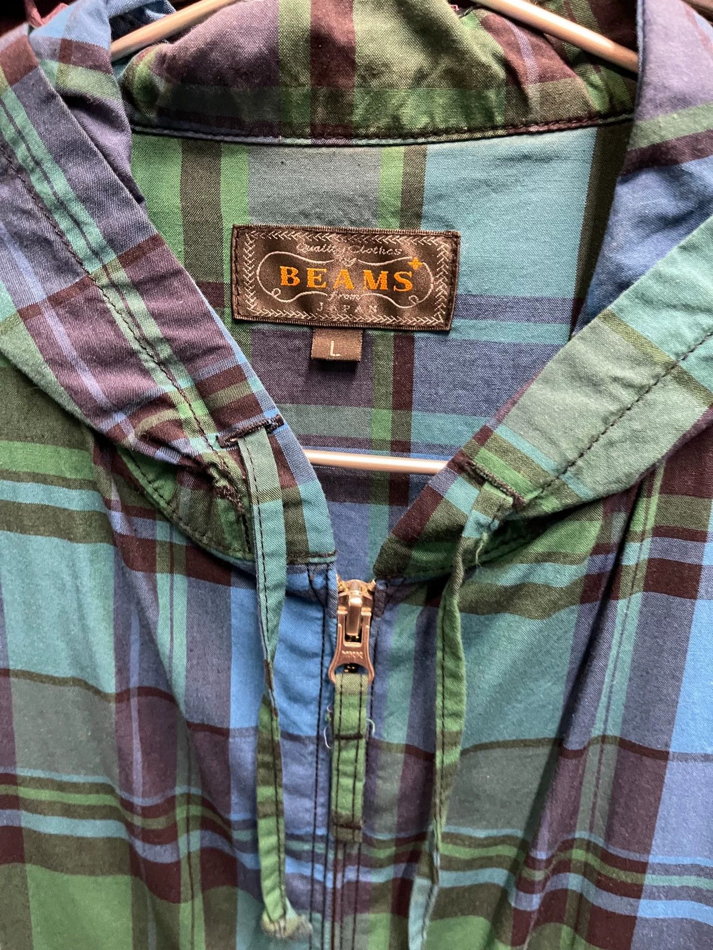 Beams Japan BEAMS Classic Plaid Zip Hooded Jacket Size US L / EU 52-54 / 3 - 2 Thumbnail