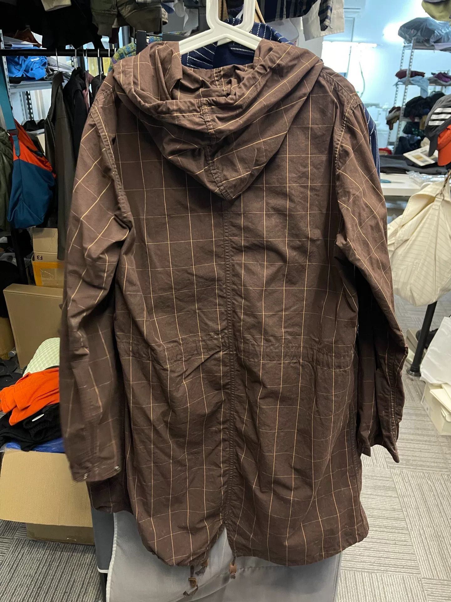 Engineered Garments Engineered Garments Hooded Check Trench Coat Size US M / EU 48-50 / 2 - 6 Thumbnail