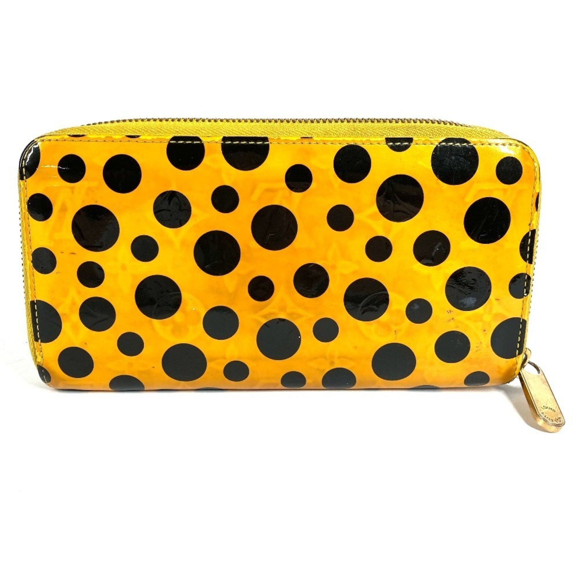 Louis Vuitton LOUIS VUITTON M91571 Dot Infinity Yayoi Kusama Polka Zippy Wallet, Long Wallet with Round Zipper, Patent Leather, Women's, Yellow Size ONE SIZE - 3 Thumbnail