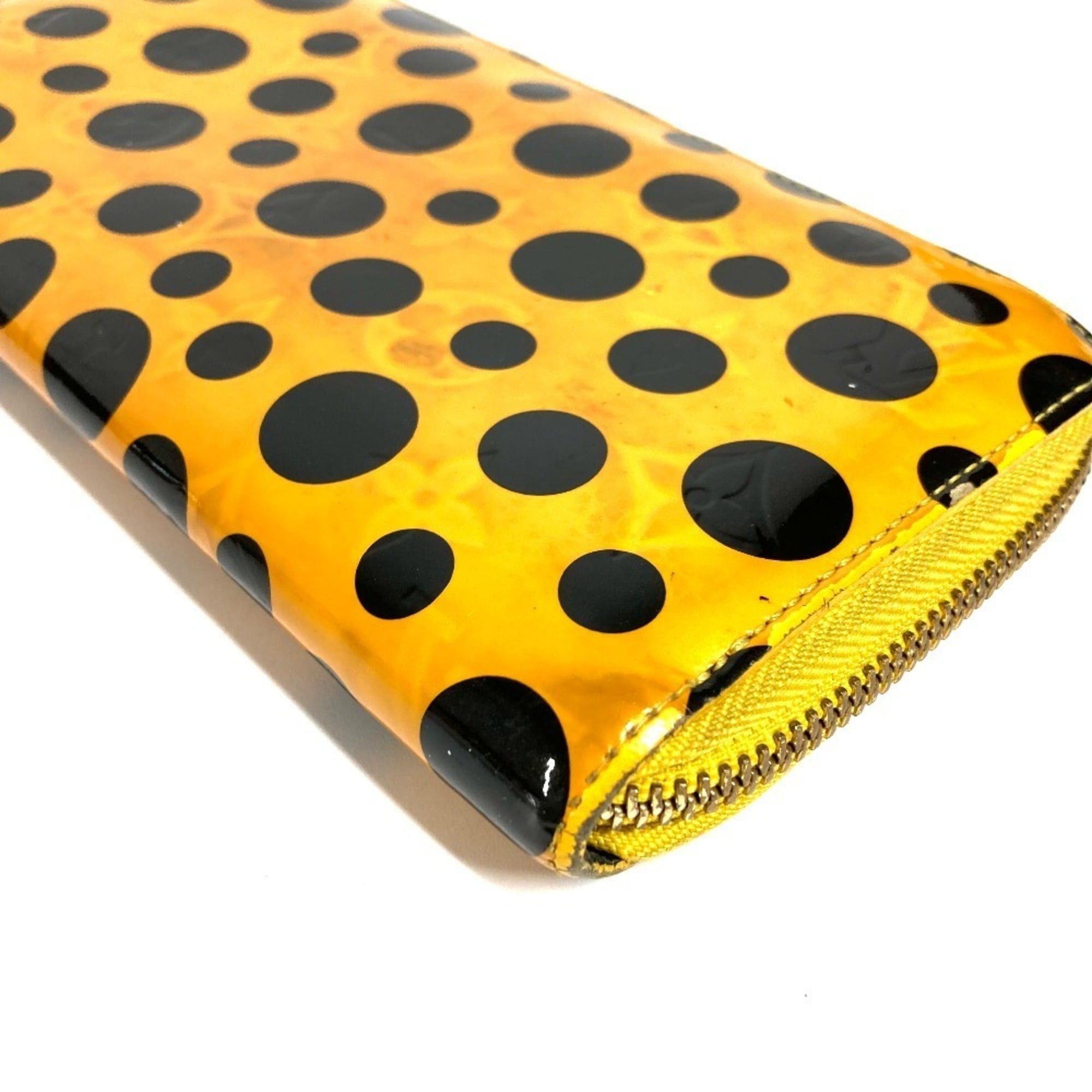 Louis Vuitton LOUIS VUITTON M91571 Dot Infinity Yayoi Kusama Polka Zippy Wallet, Long Wallet with Round Zipper, Patent Leather, Women's, Yellow Size ONE SIZE - 5 Thumbnail