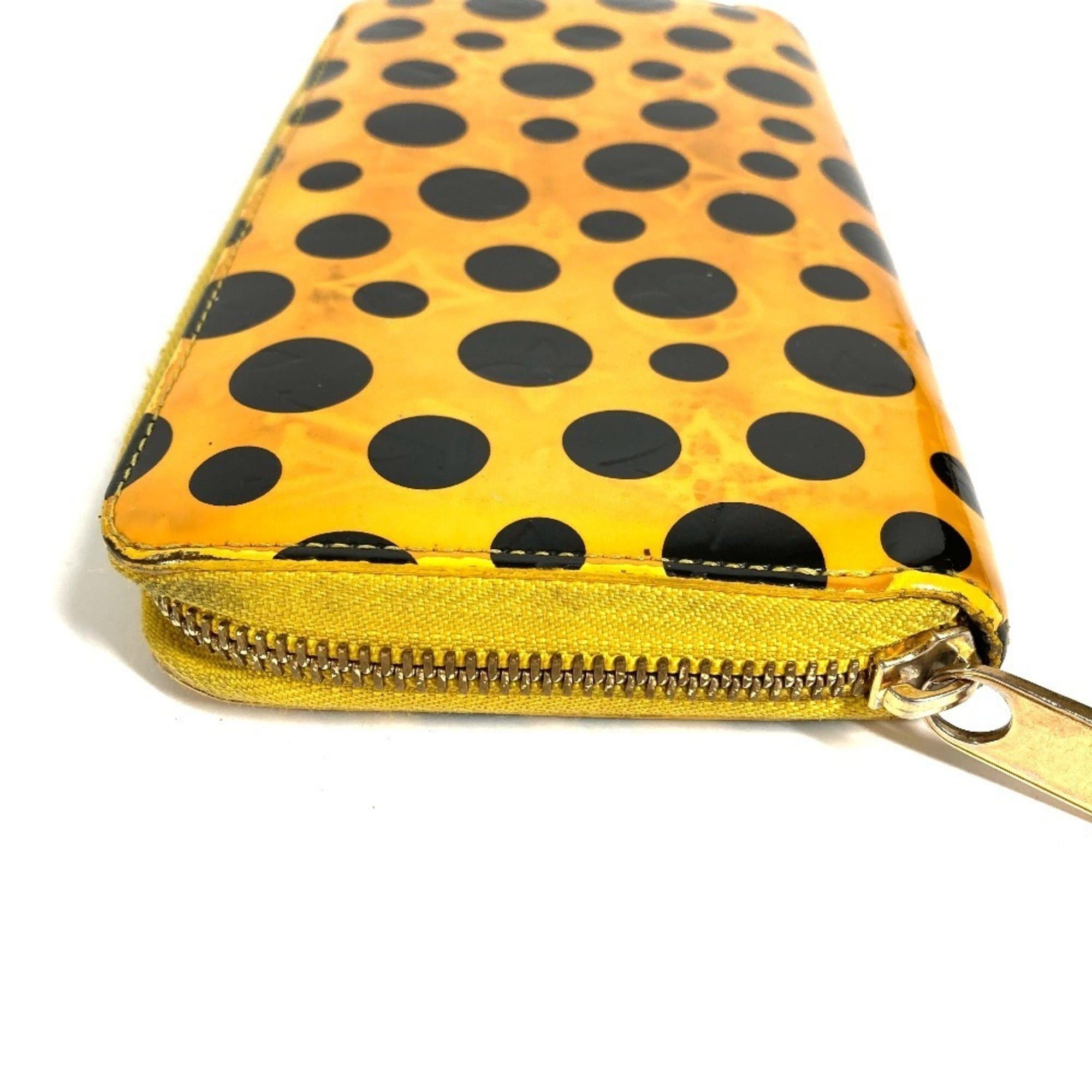 Louis Vuitton LOUIS VUITTON M91571 Dot Infinity Yayoi Kusama Polka Zippy Wallet, Long Wallet with Round Zipper, Patent Leather, Women's, Yellow Size ONE SIZE - 8 Thumbnail