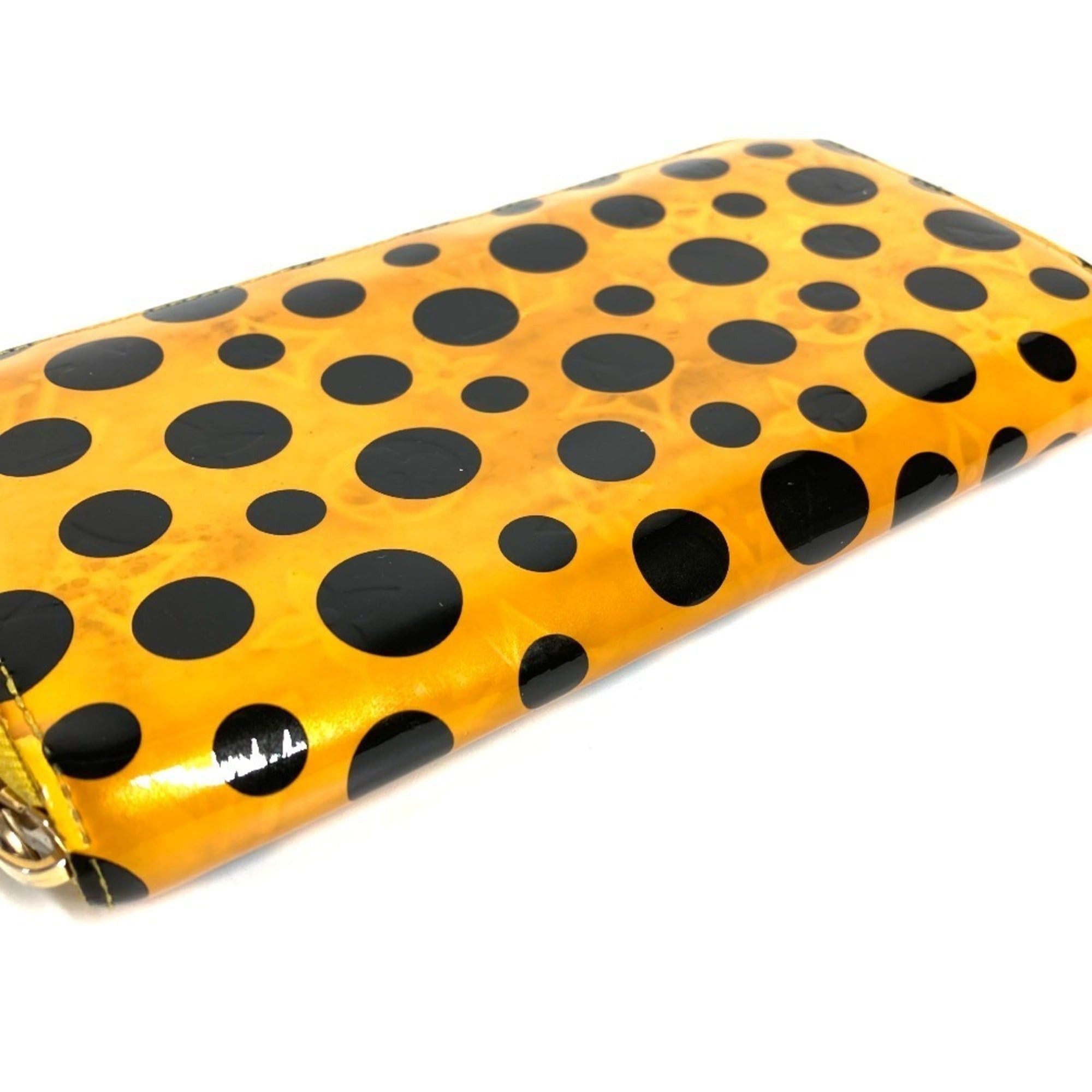 Louis Vuitton LOUIS VUITTON M91571 Dot Infinity Yayoi Kusama Polka Zippy Wallet, Long Wallet with Round Zipper, Patent Leather, Women's, Yellow Size ONE SIZE - 6 Thumbnail